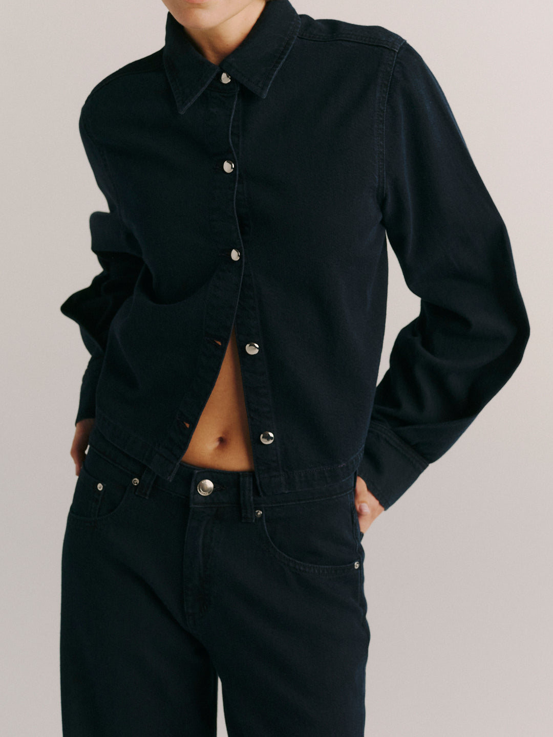 Montauk Long Sleeve Denim Shirt | Nightfall Aura