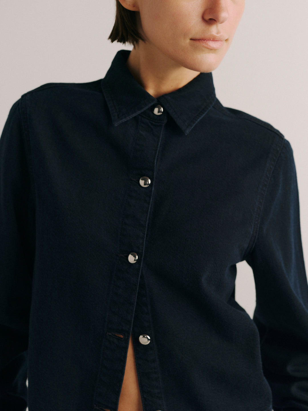Montauk Long Sleeve Denim Shirt | Nightfall Aura