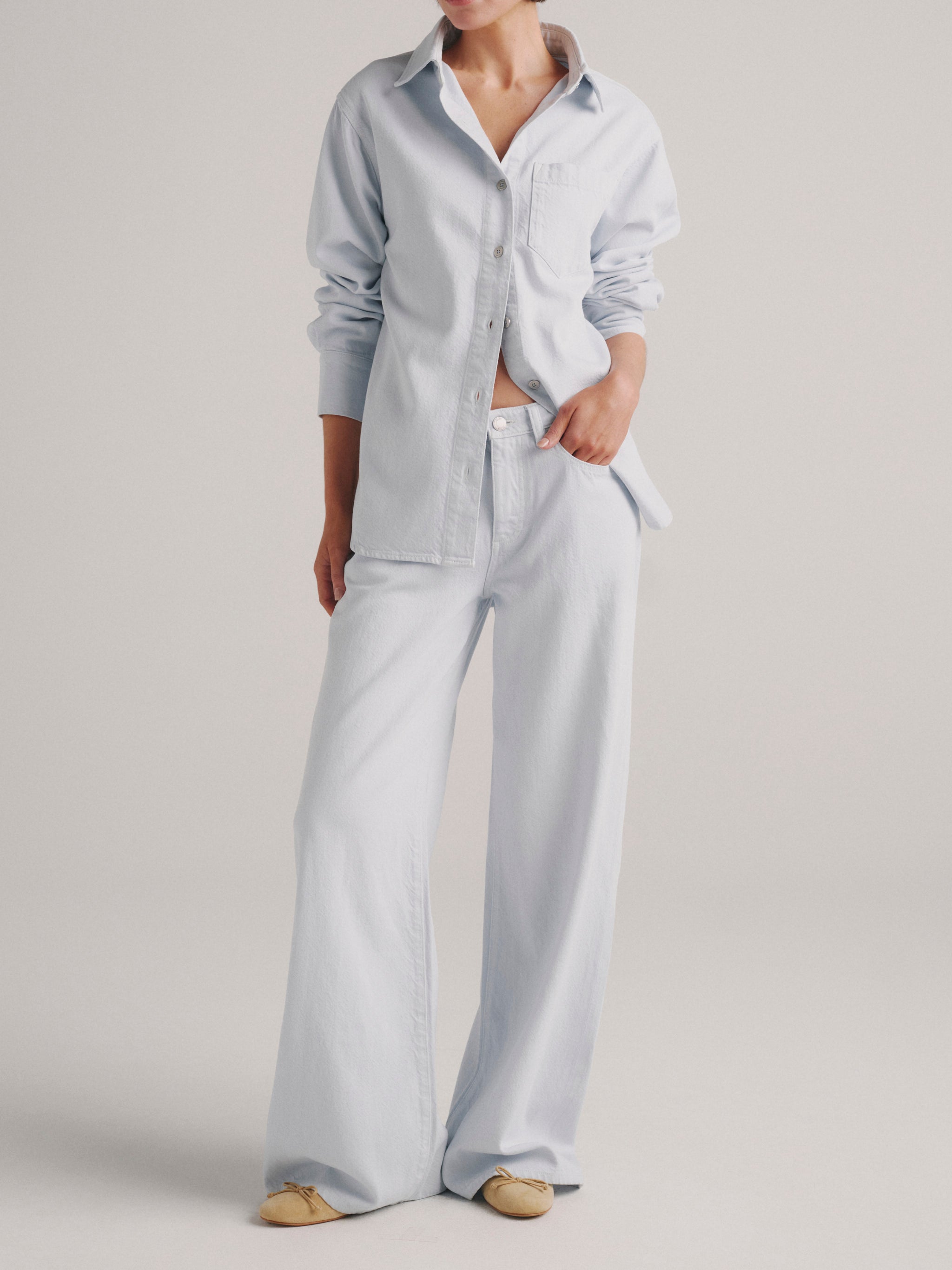 Faye Oversized Shirt | Mystique Blue Aura