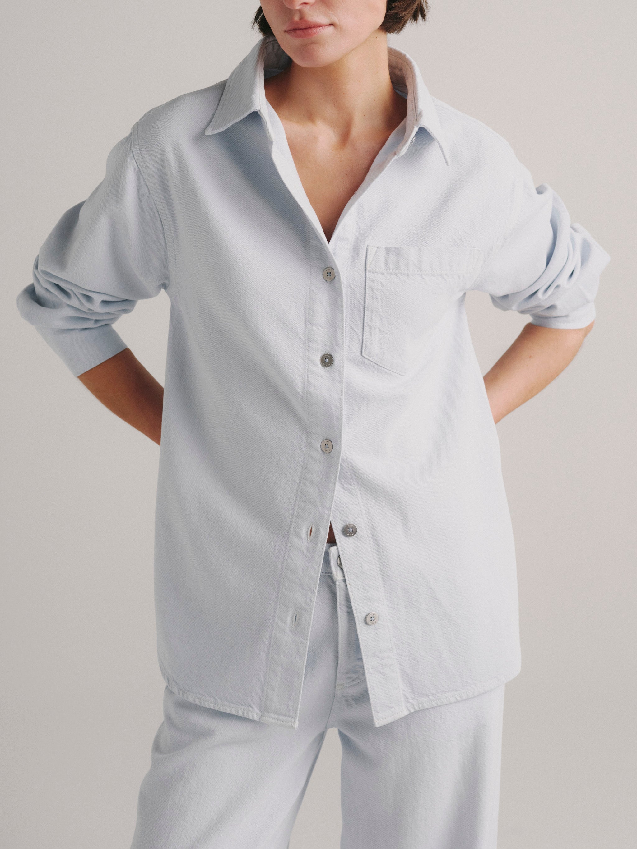 Faye Oversized Shirt | Mystique Blue Aura