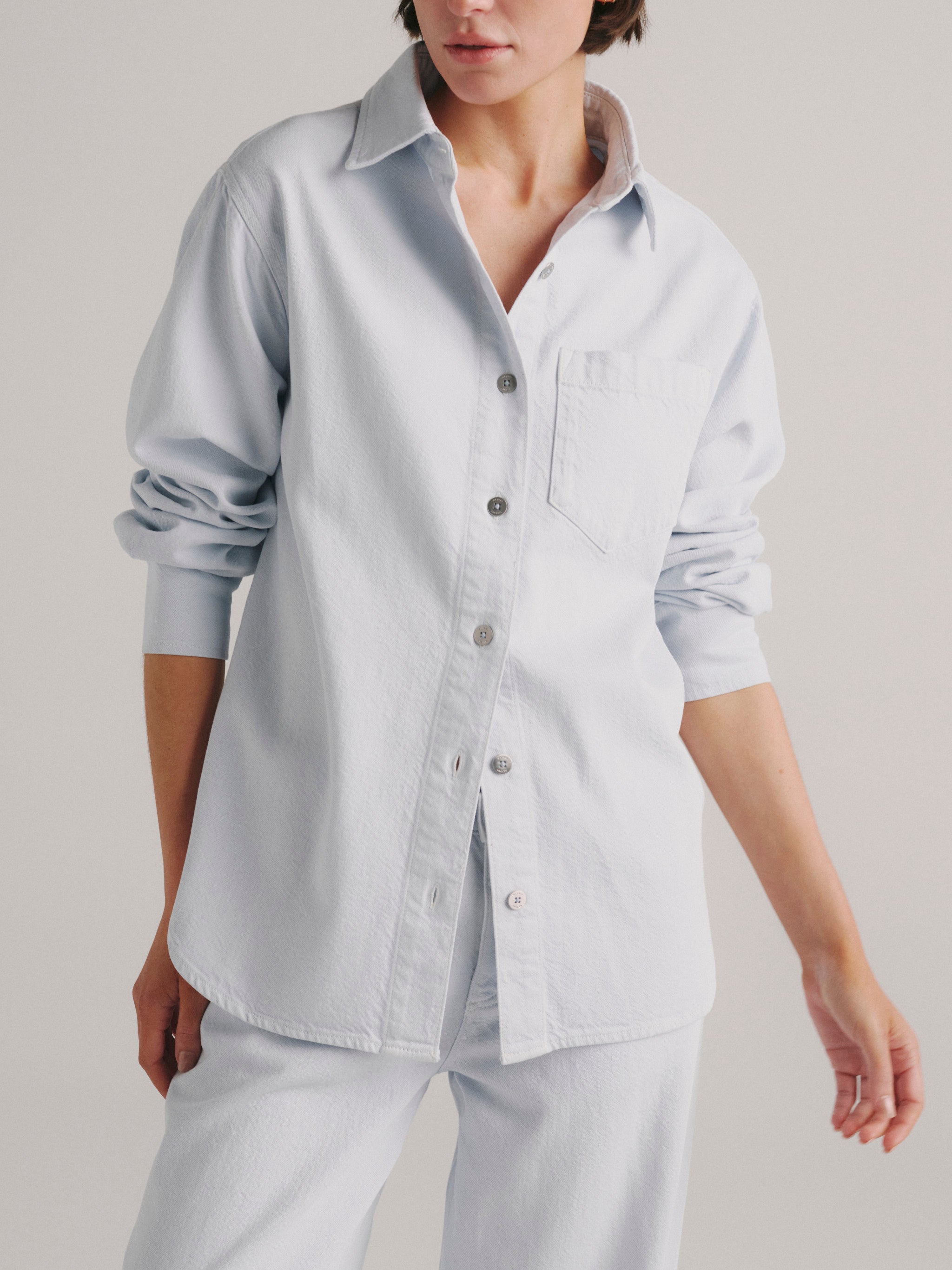 Faye Oversized Shirt | Mystique Blue Aura