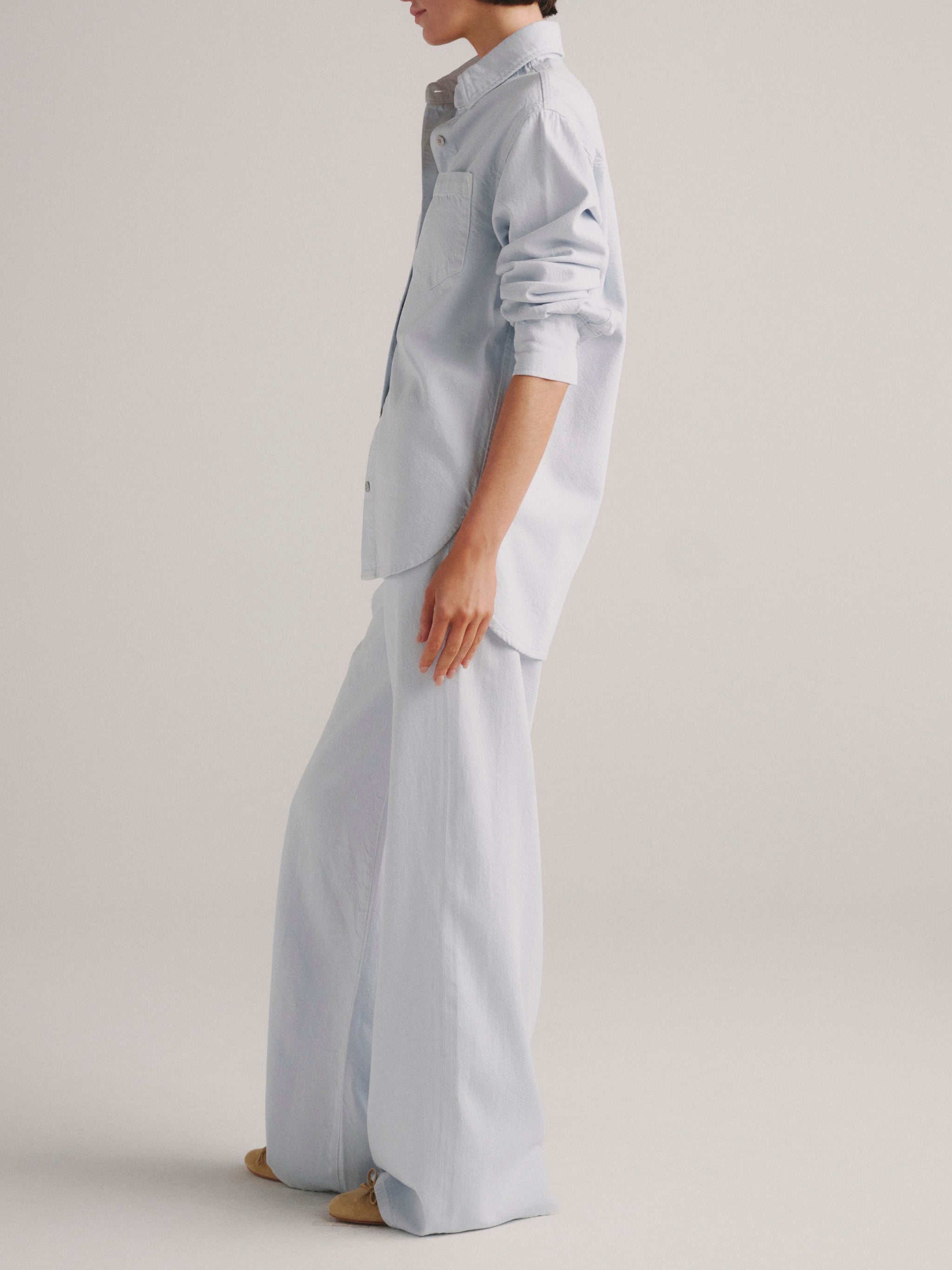 Faye Oversized Shirt | Mystique Blue Aura