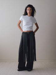 Fringe Leather Belt | Black
