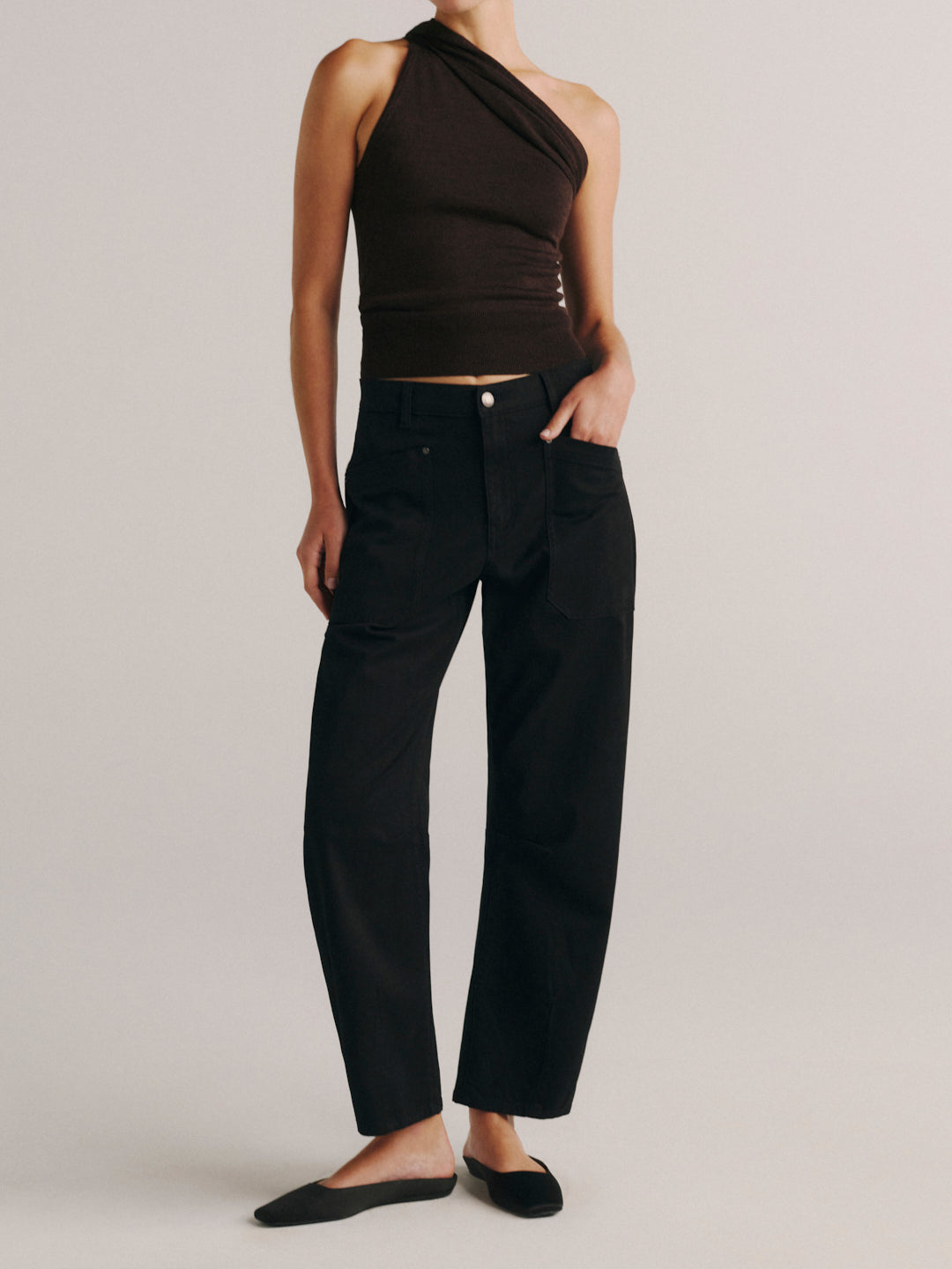 Bow Tie Knit Top | Brunette