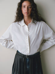 Kaia Poplin Shirt | White Poplin