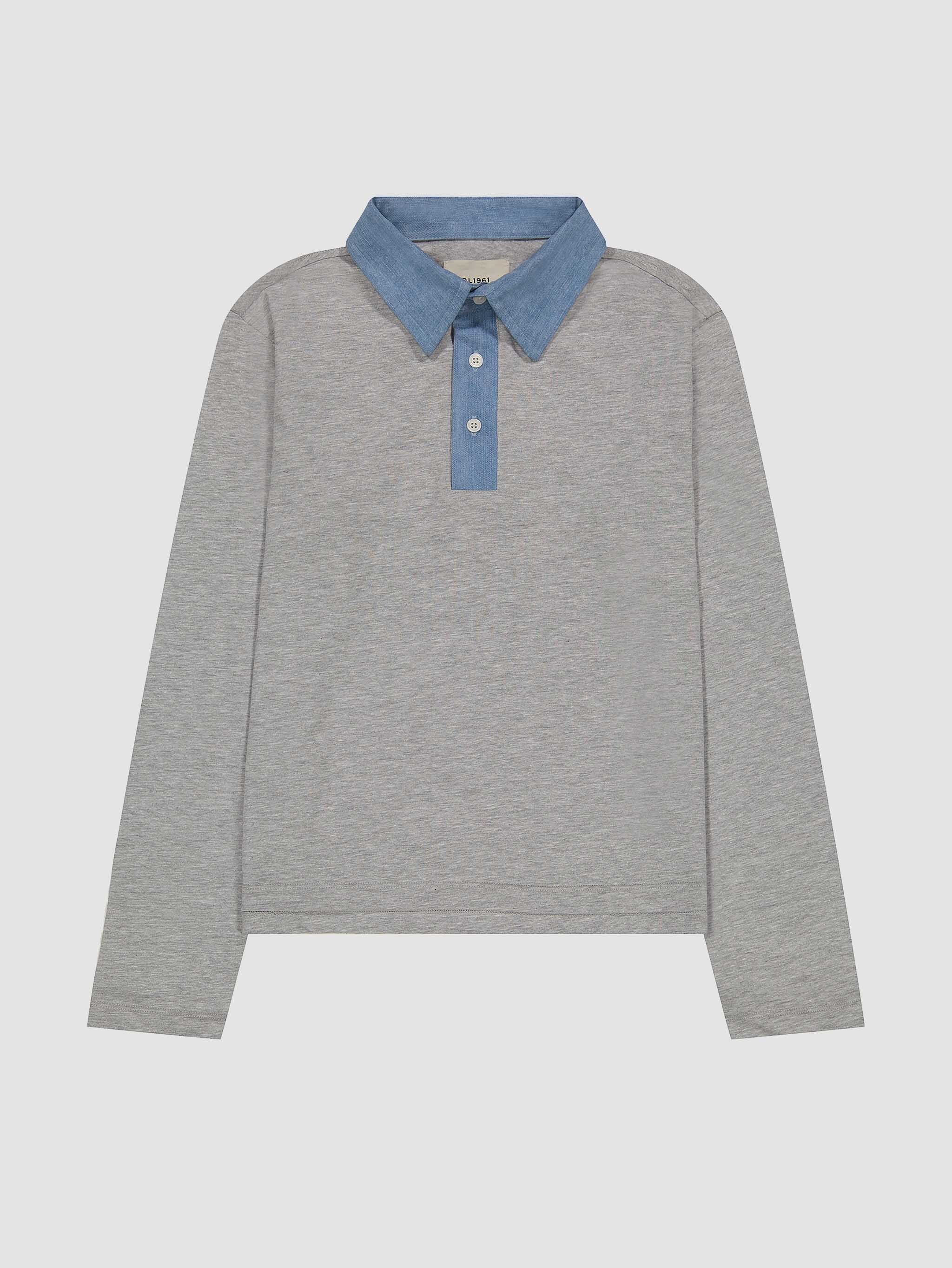 Polo Shirt Long Sleeve | Heather Grey