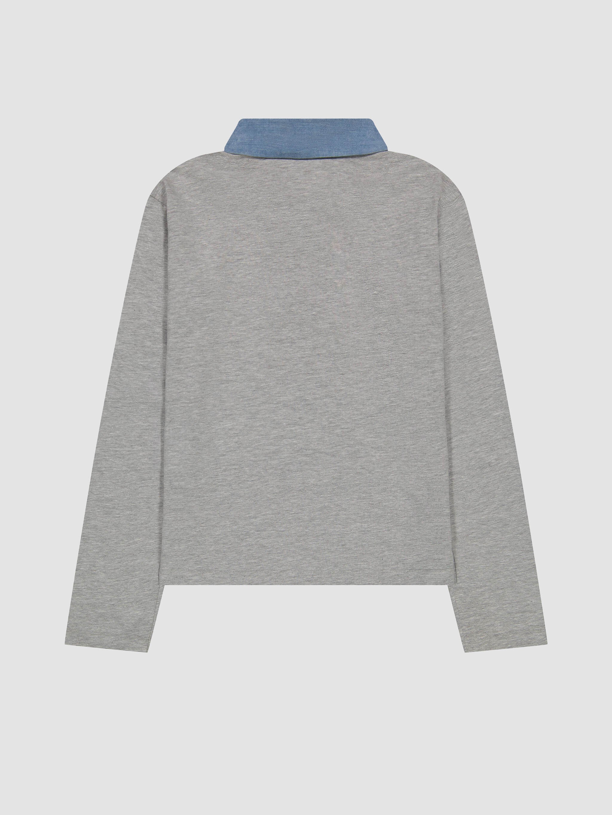 Polo Shirt Long Sleeve | Heather Grey