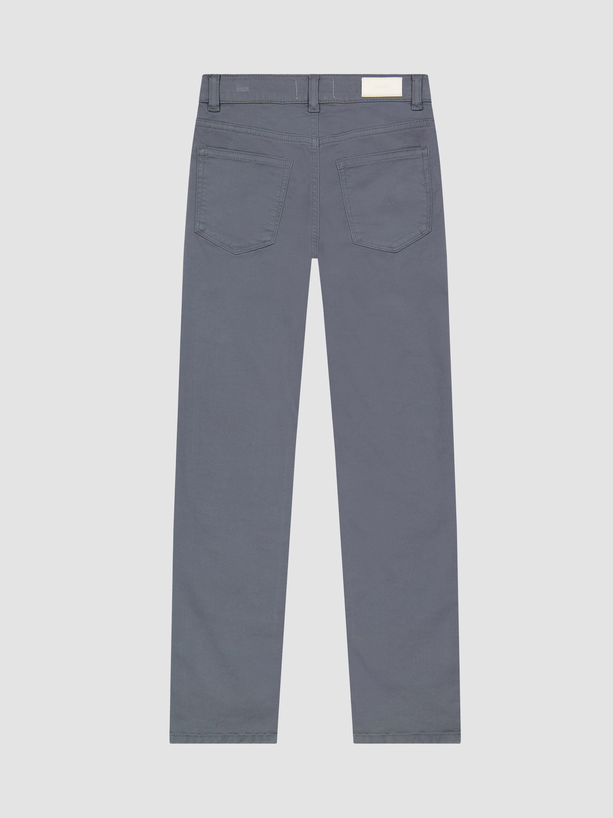 Boy's Slim Blue-Grey Twill Pants