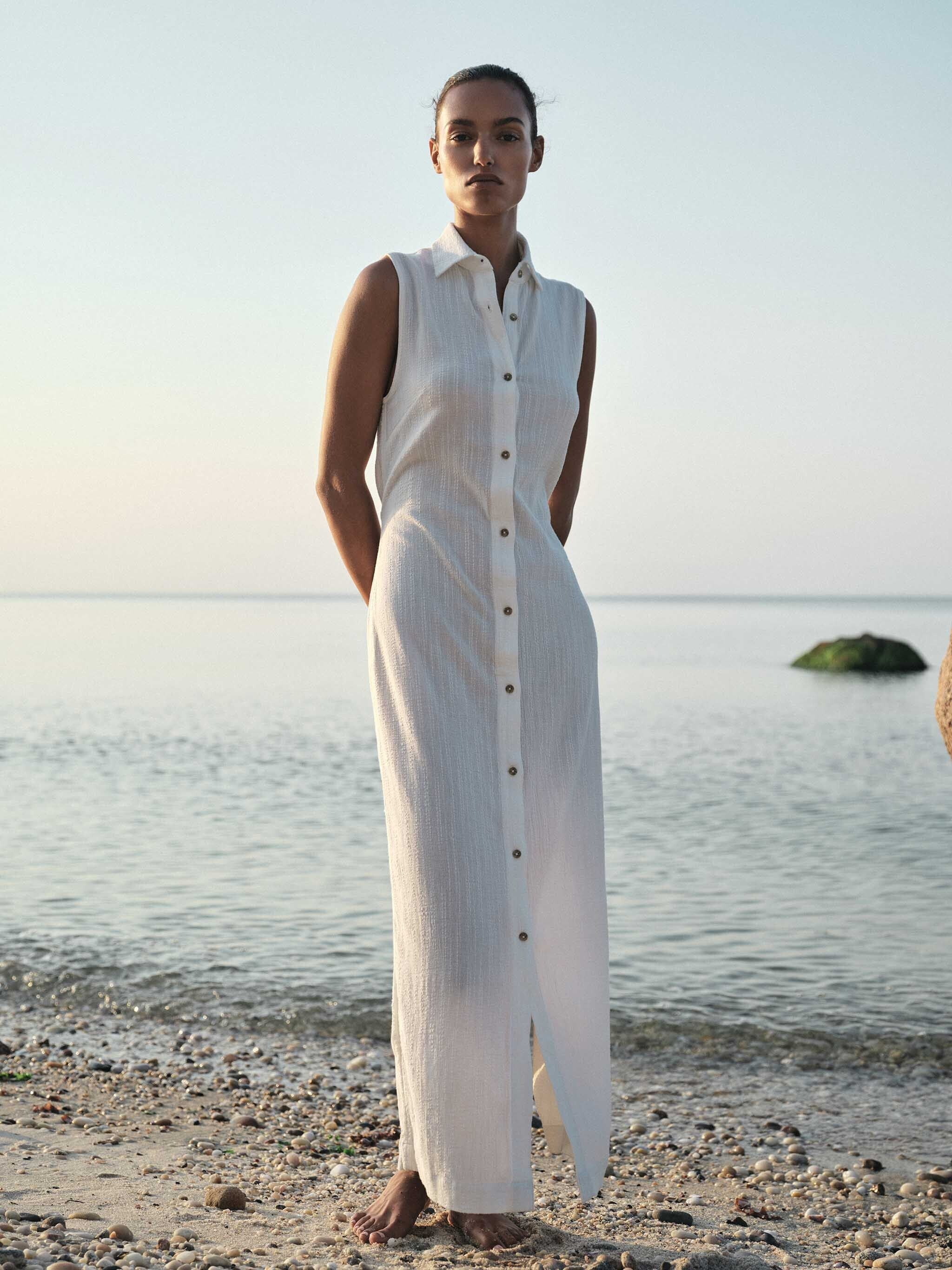 women's white dress