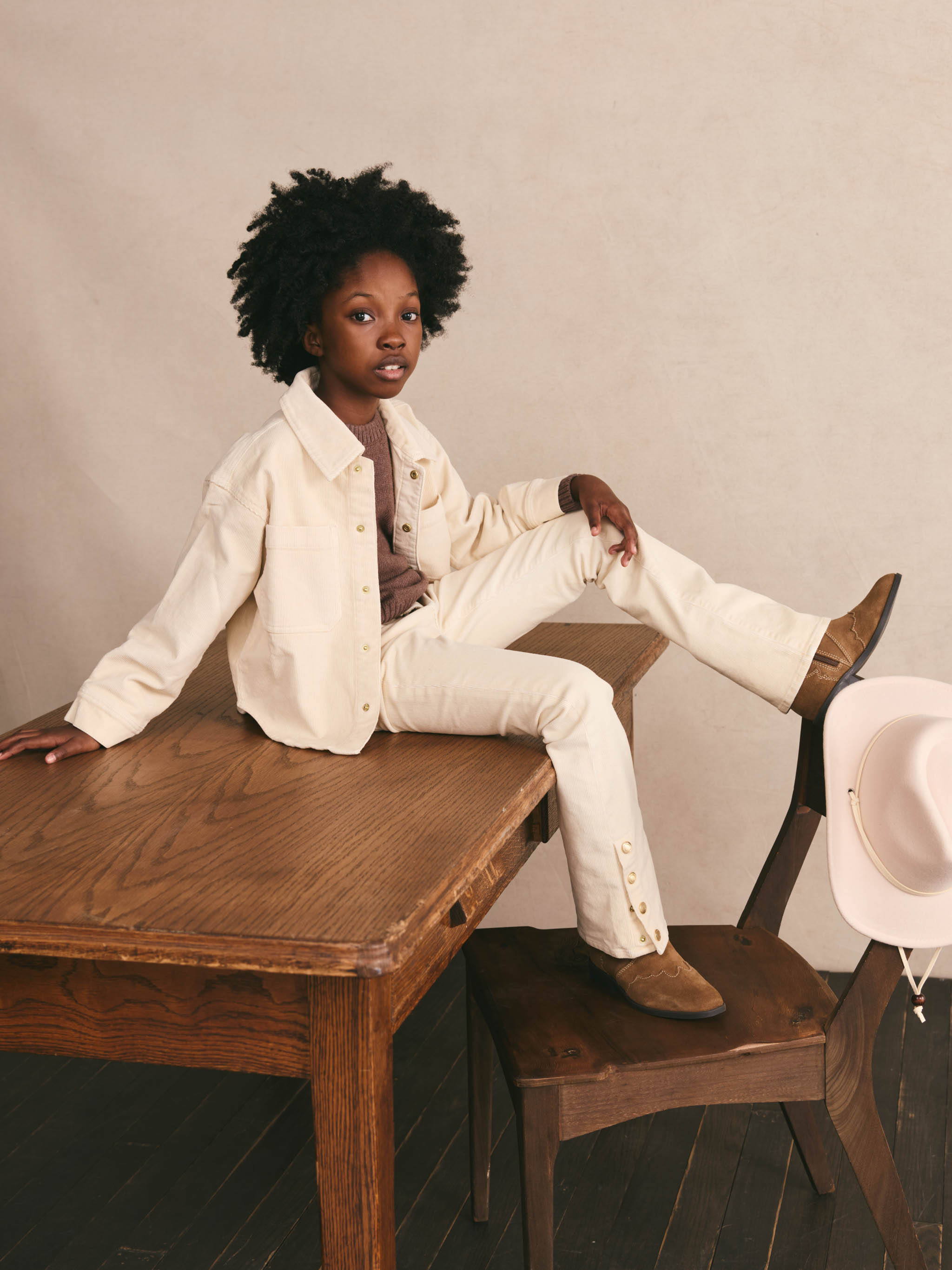 Claire Boot High Rise |  Manilla Corduroy