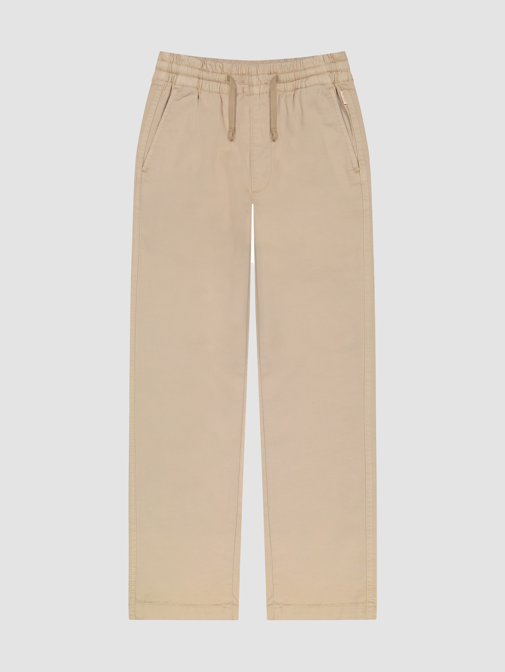 Boys' Beige Twill Joggers