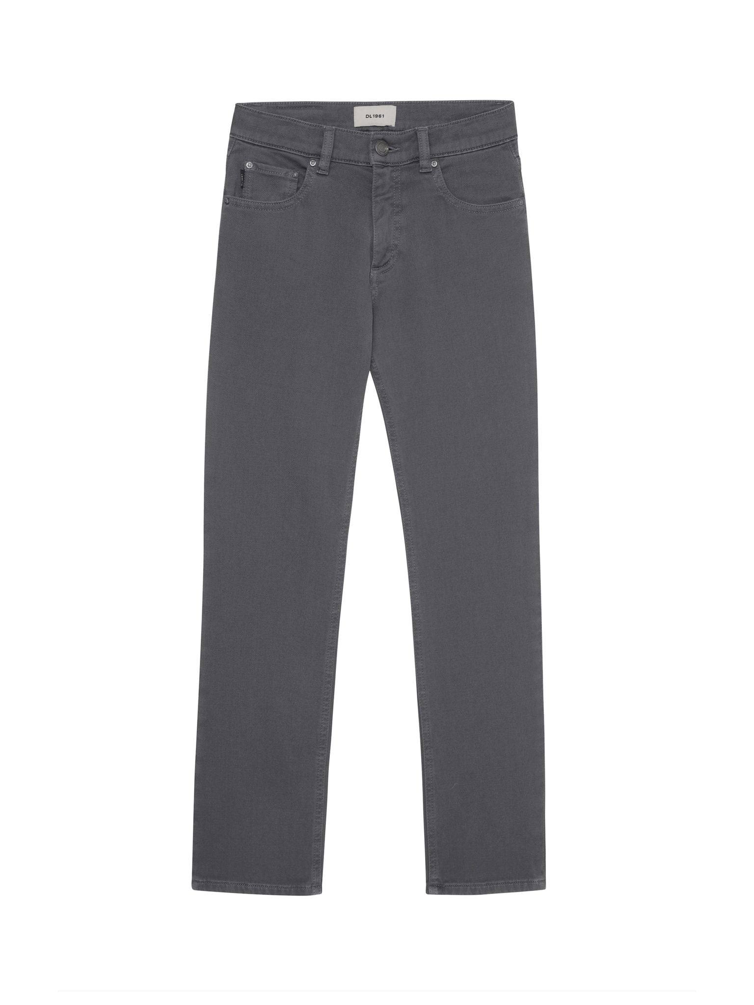 DL1961 Kids boys' Benji straight jeans in Alloy, ghost product image, front view