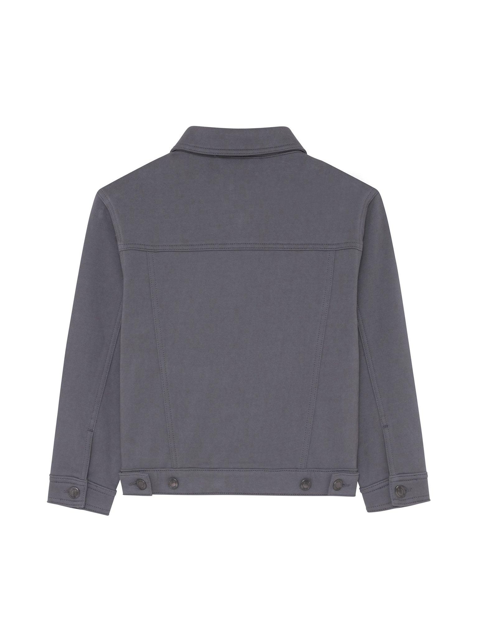 DL1961 Kids boys' Jordyn trucker jacket in Alloy, ghost product image, back view