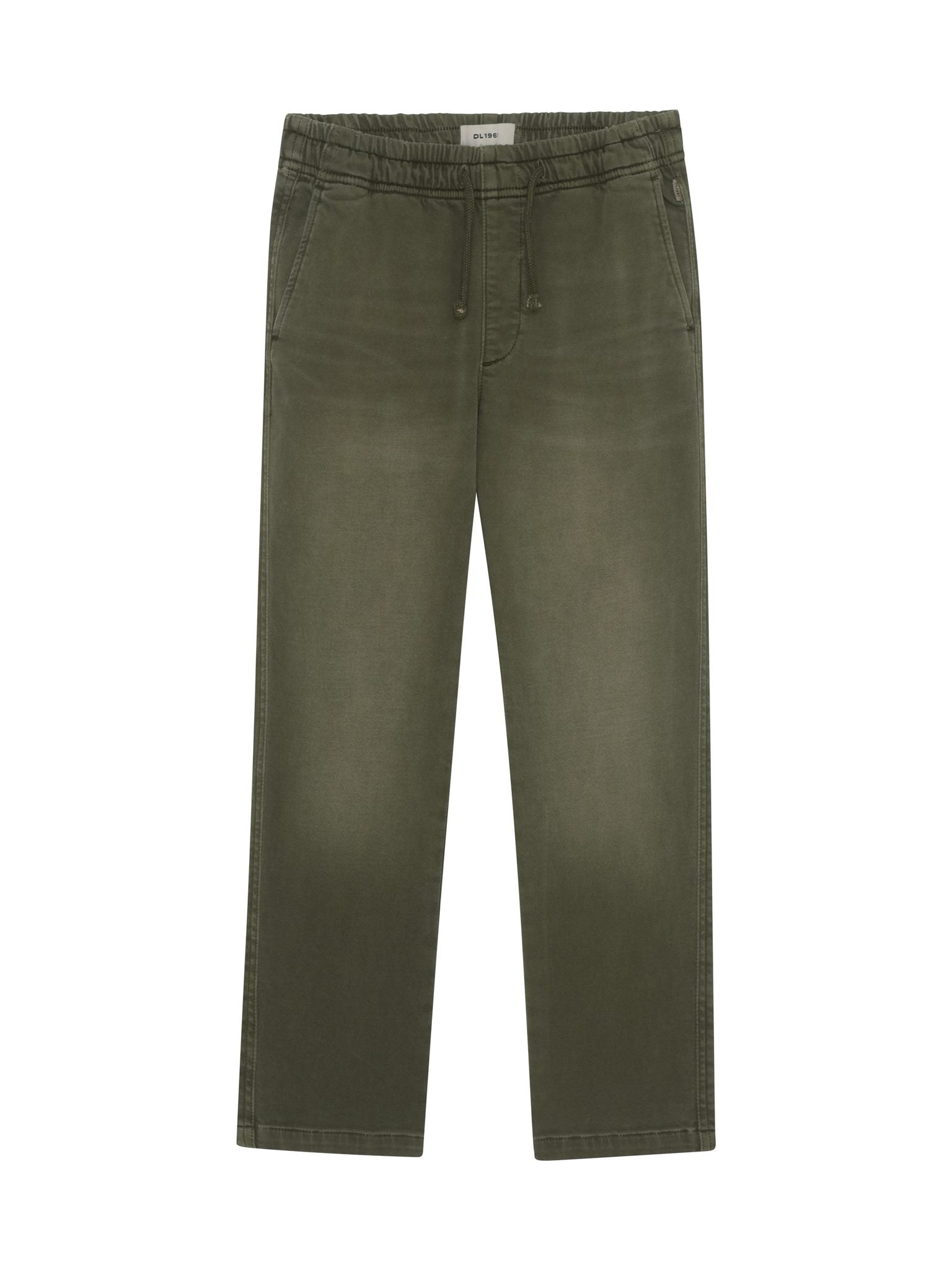DL1961 Kids boys' Quentin joggers in Olive, ghost product image, front view