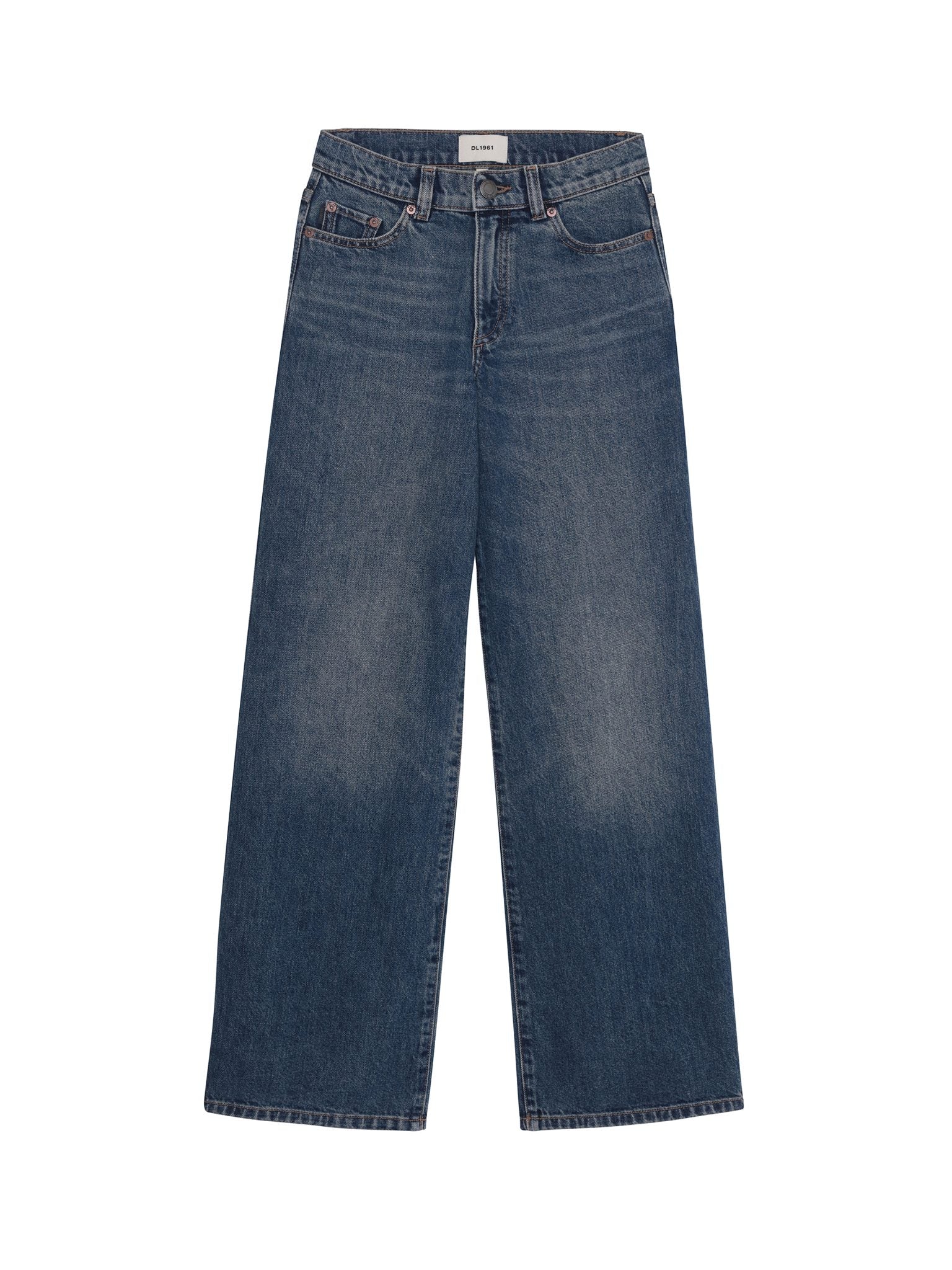 DL1961 Kids boys' Mason wide-leg jeans in Tinted Dark, ghost product image, front view