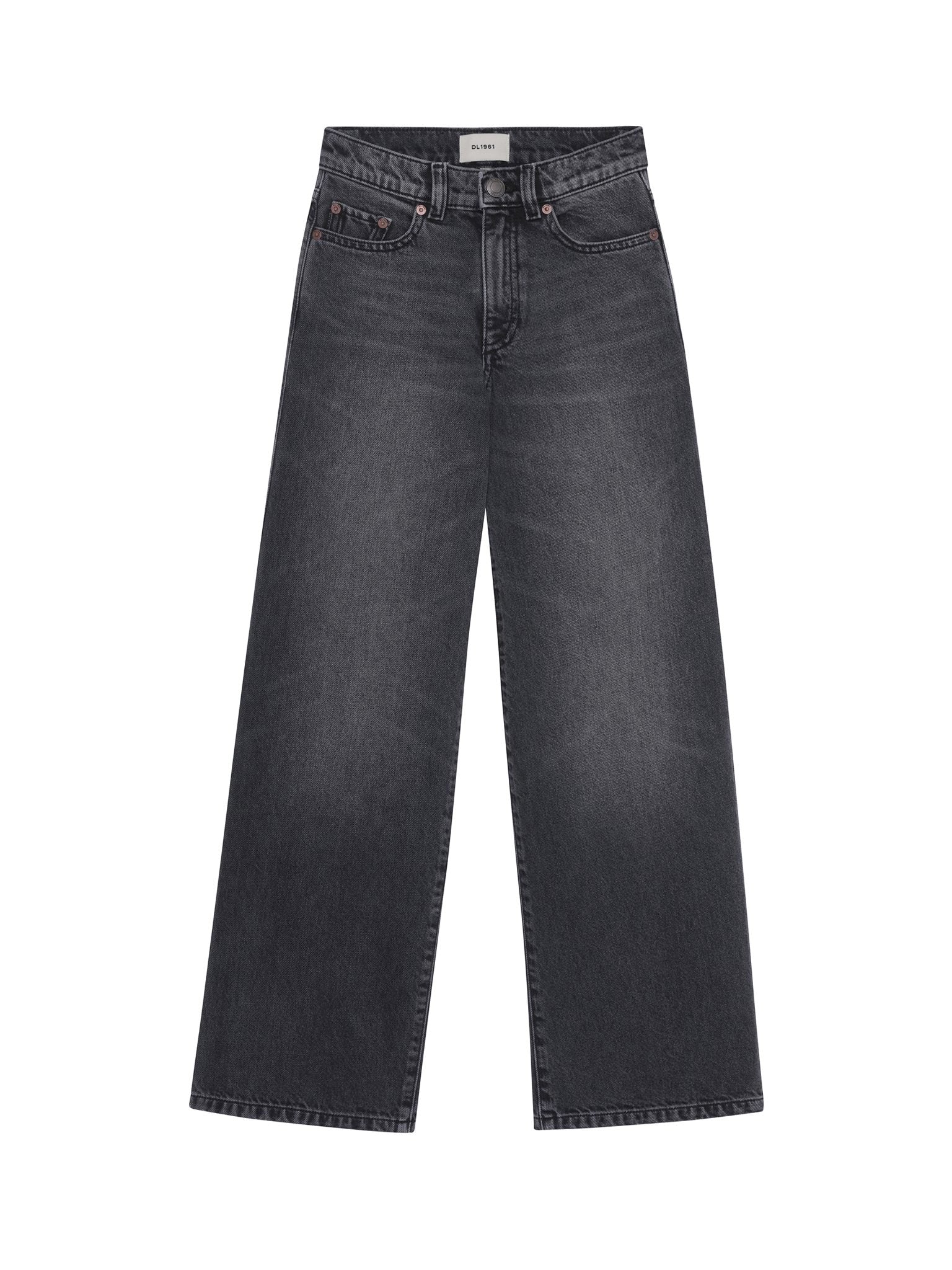 DL1961 Kids boys' Mason wide-leg jeans in Nightshade, ghost product image, front view