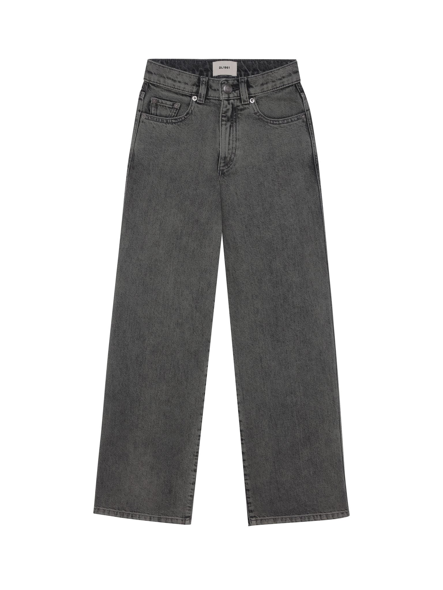 DL1961 Kids boys' Mason wide-leg jeans in Character Green, ghost product image, front view