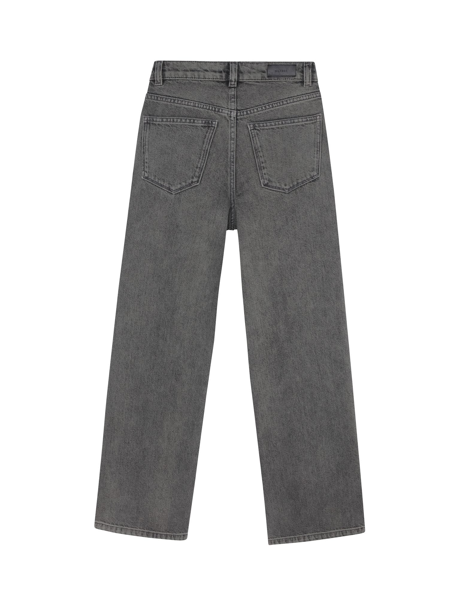 DL1961 Kids boys' Mason wide-leg jeans in Character Green, ghost product image, back view