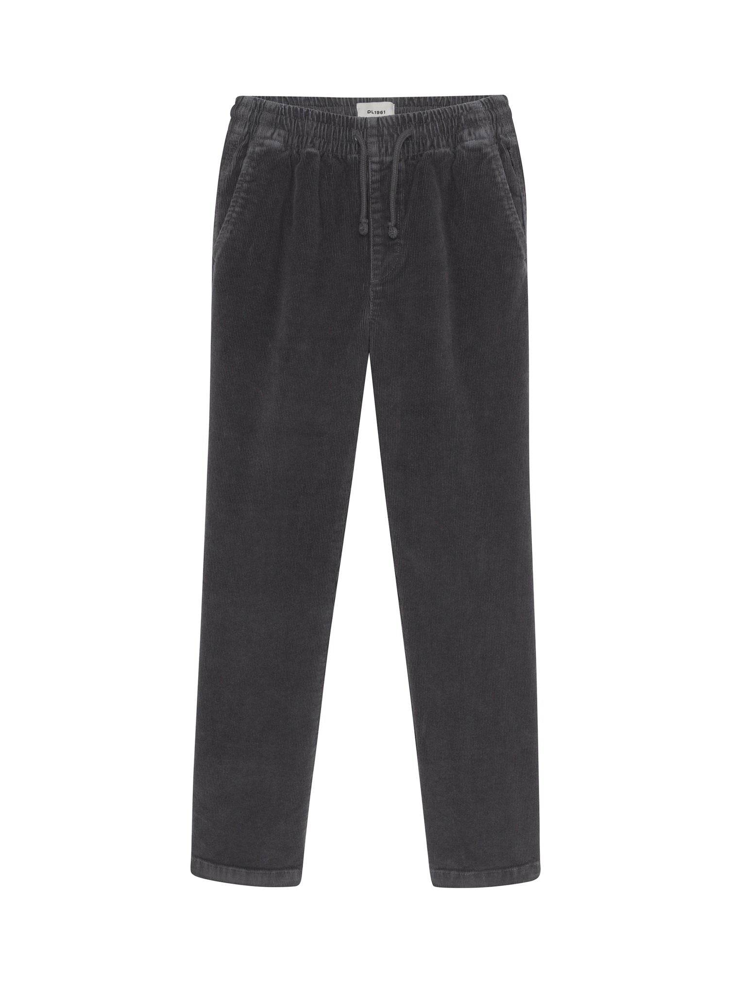 DL1961 Kids boys' Quentin joggers in Graphite, ghost product image, front view