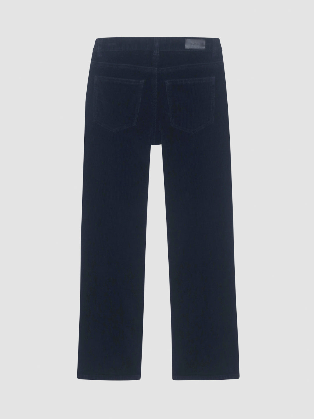 DL1961 boys' Benji straight corduroy pants in dark navy 'Skyline', flat back view