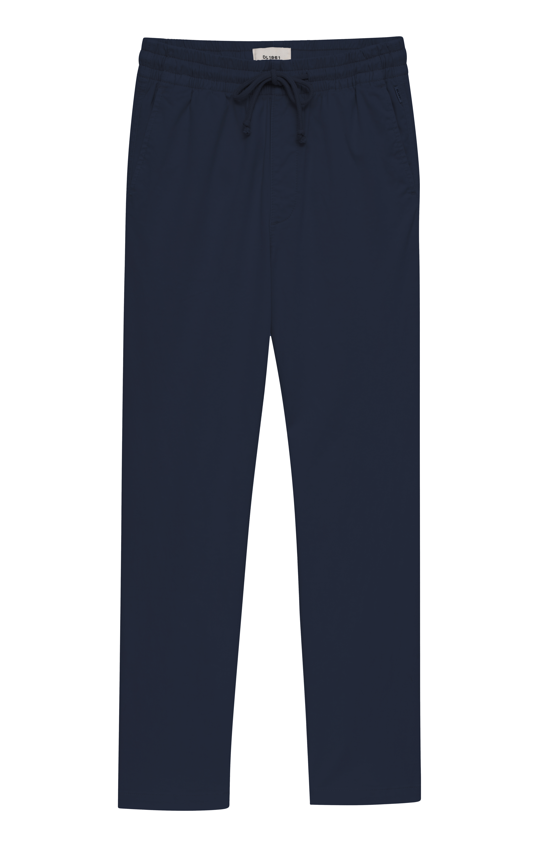 Navy blue pants on a white background