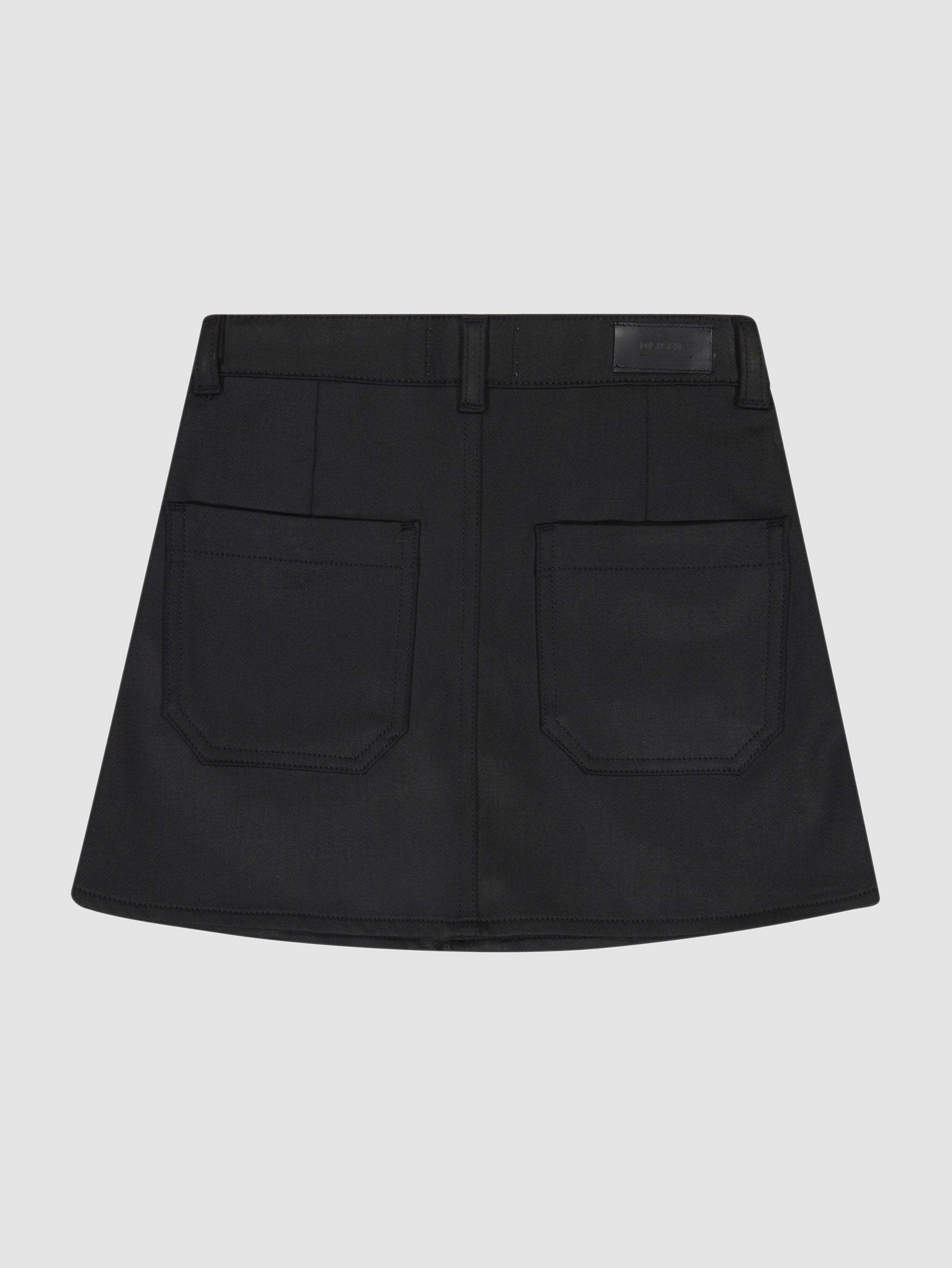 Jenny Mini Skirt | Black Coated