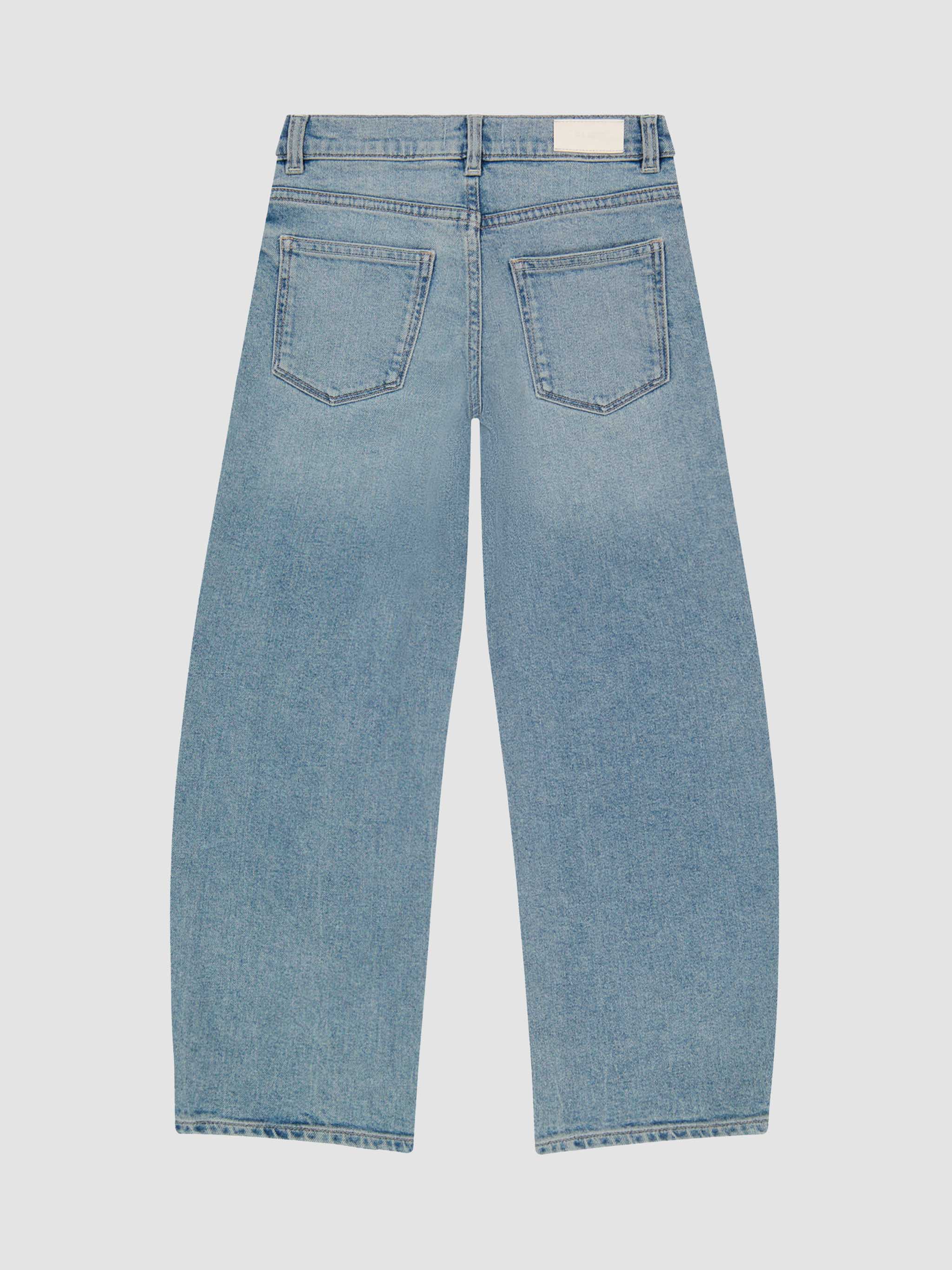 Girl's Wide Leg Blue Jeans