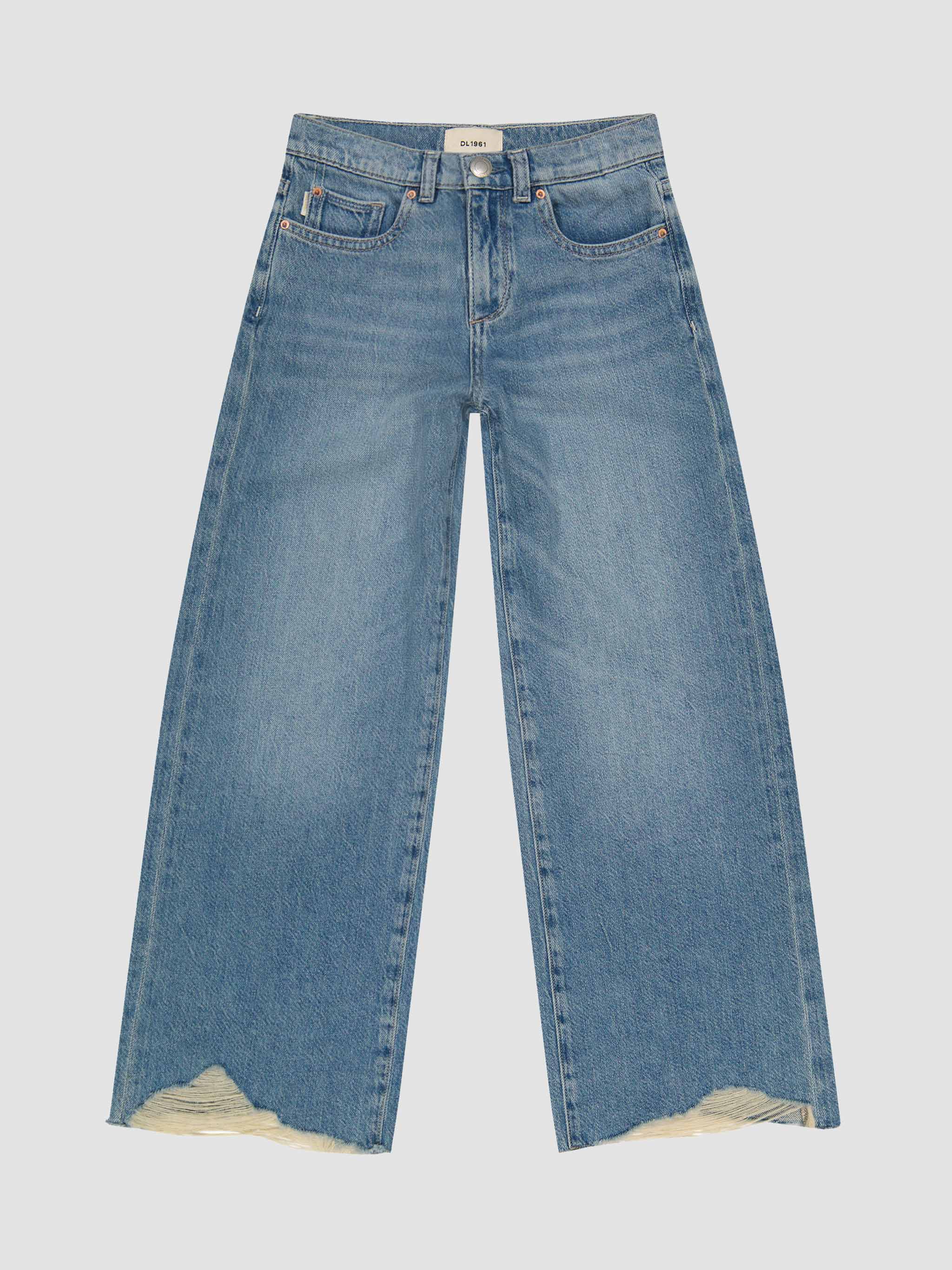 Girl's Blue Wide Leg Jeans