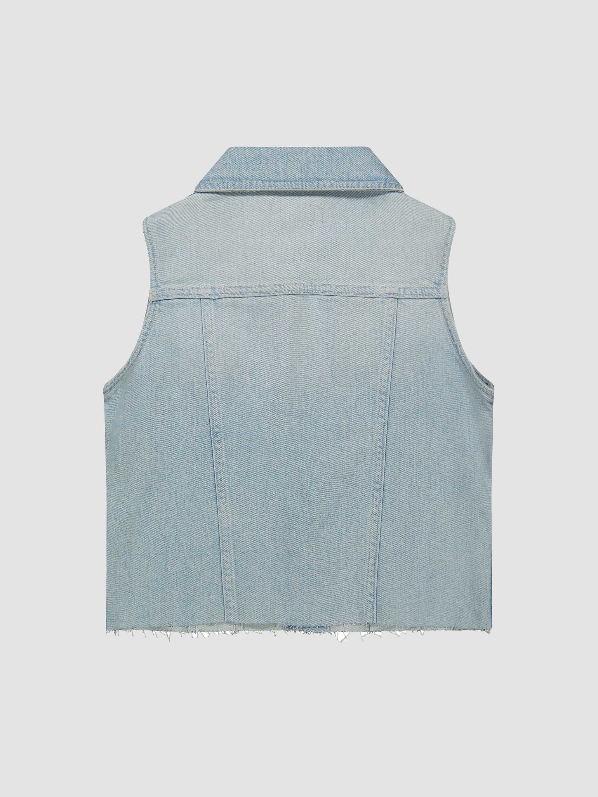 Kids' Blue Denim Vest