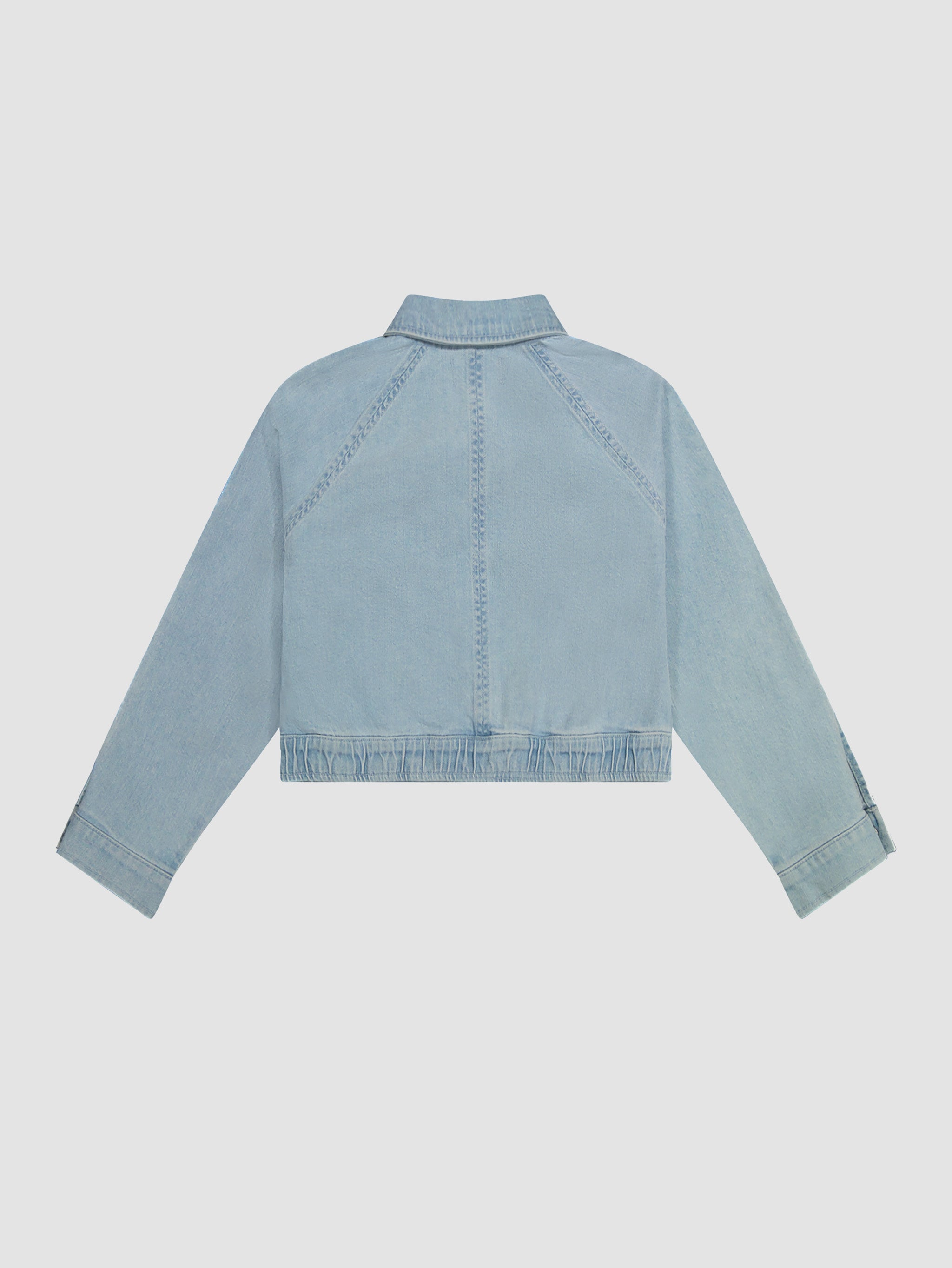 Kids' Blue Denim Bomber Jacket