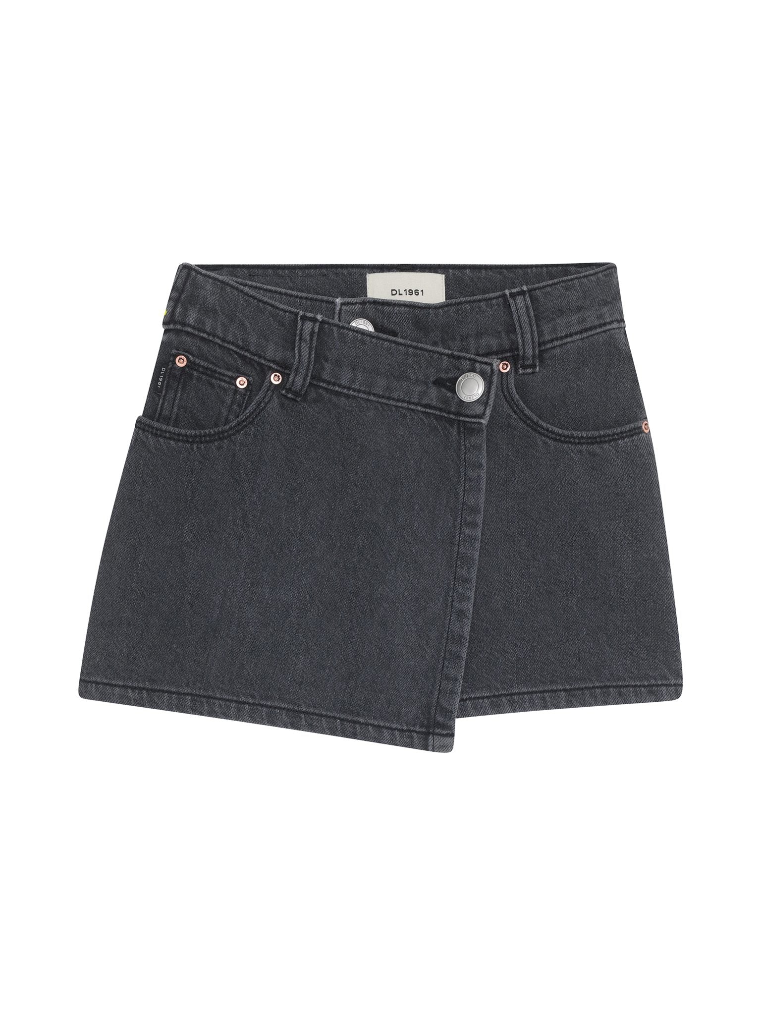 DL1961 Kids girls' Lola skirt in Nightspell, ghost product image, front view