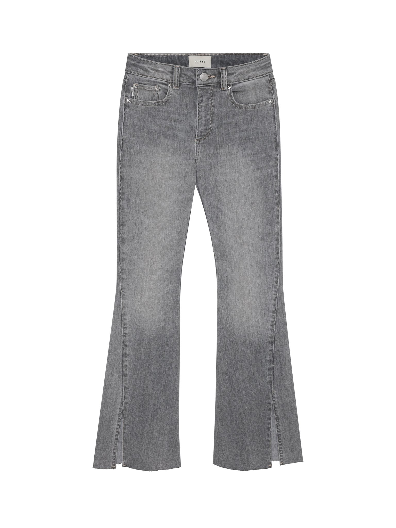DL1961 Kids girls' Claire bootcut jeans in Twister, ghost product image, front view