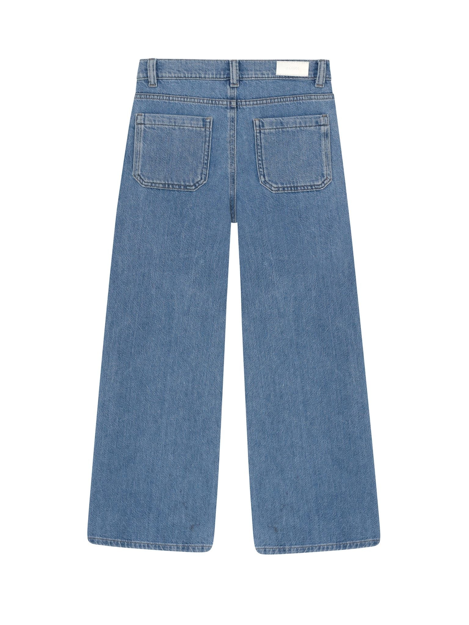 DL1961 Kids girls' Lily wide-leg jeans in Skyfade, ghost product image, back view