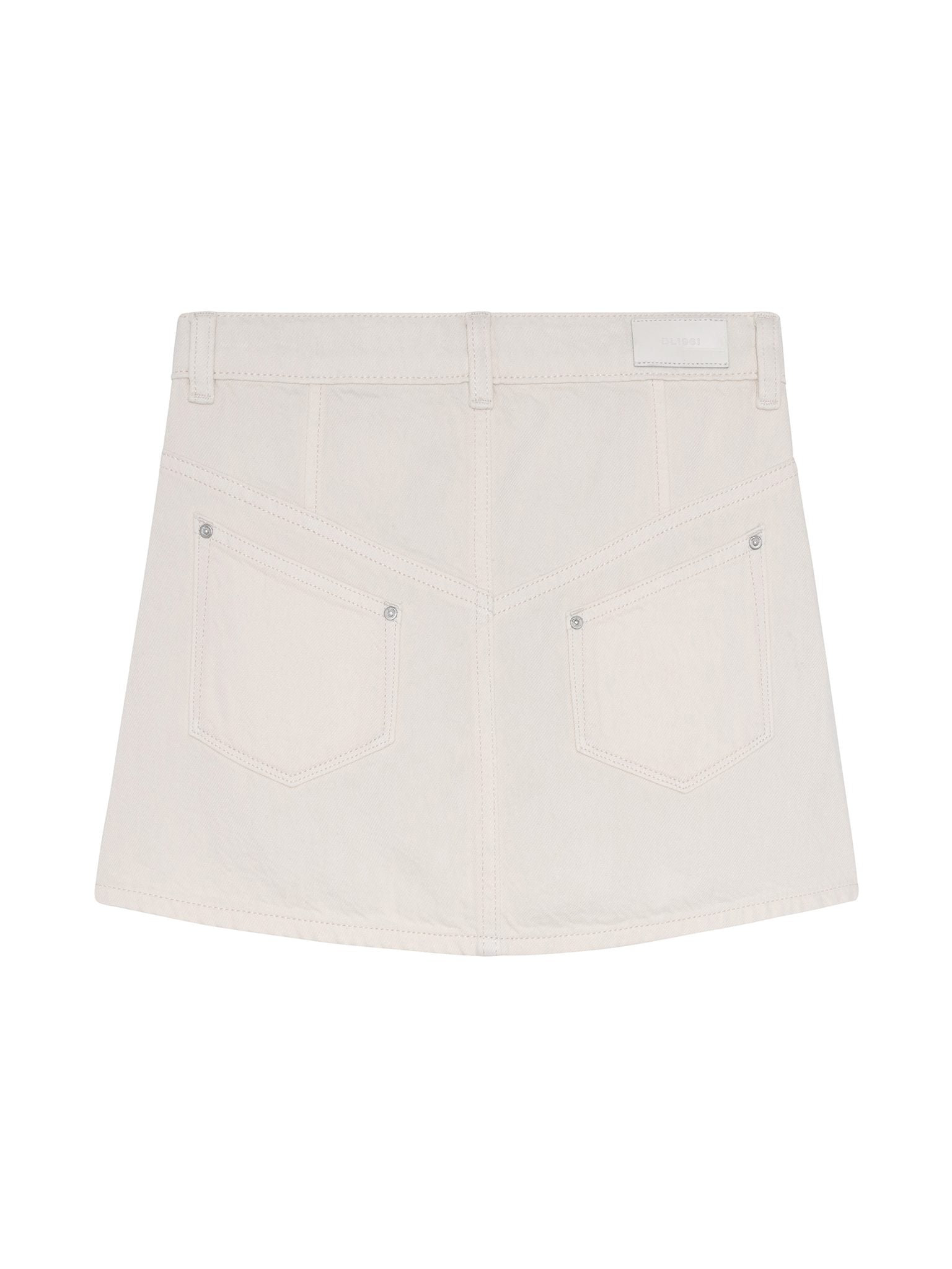 DL1961 Kids girls' Jenny skirt in Sugar Cookie, ghost product image, back view