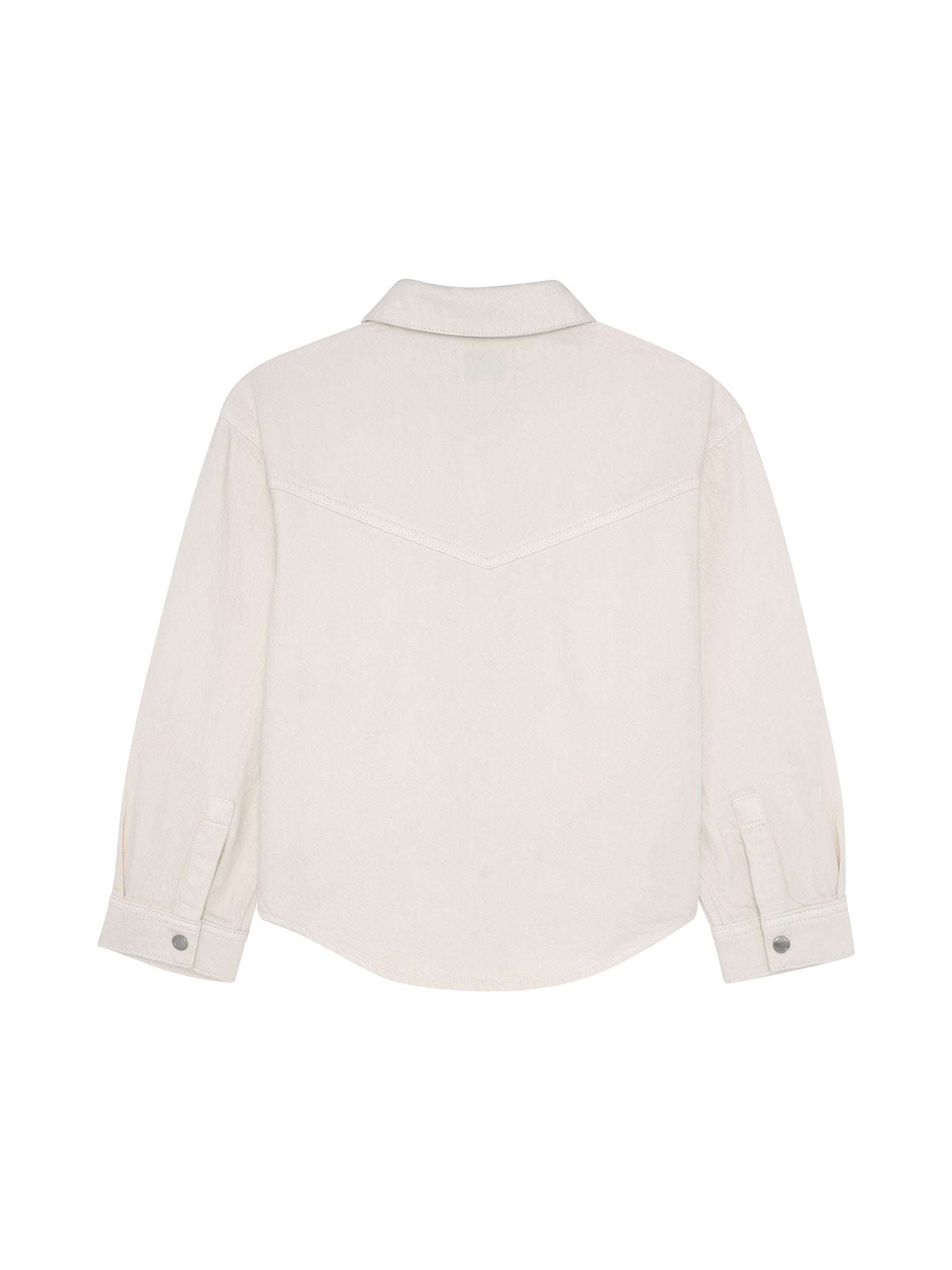 DL1961 Kids girls' Olivia top in Sugar Cookie, ghost product image, back view