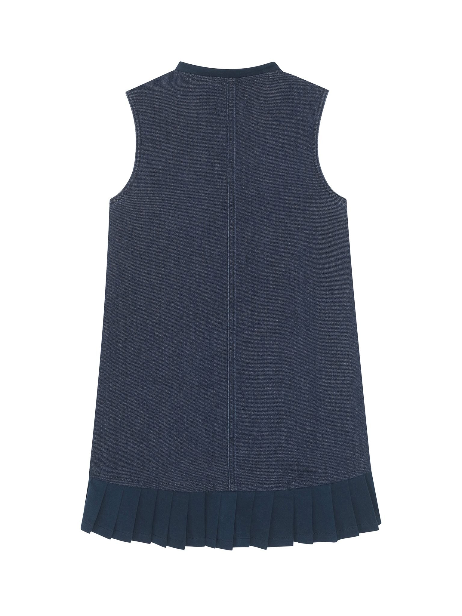 DL1961 Kids girls' Manning vest dress in Deep Water, ghost product image, back view