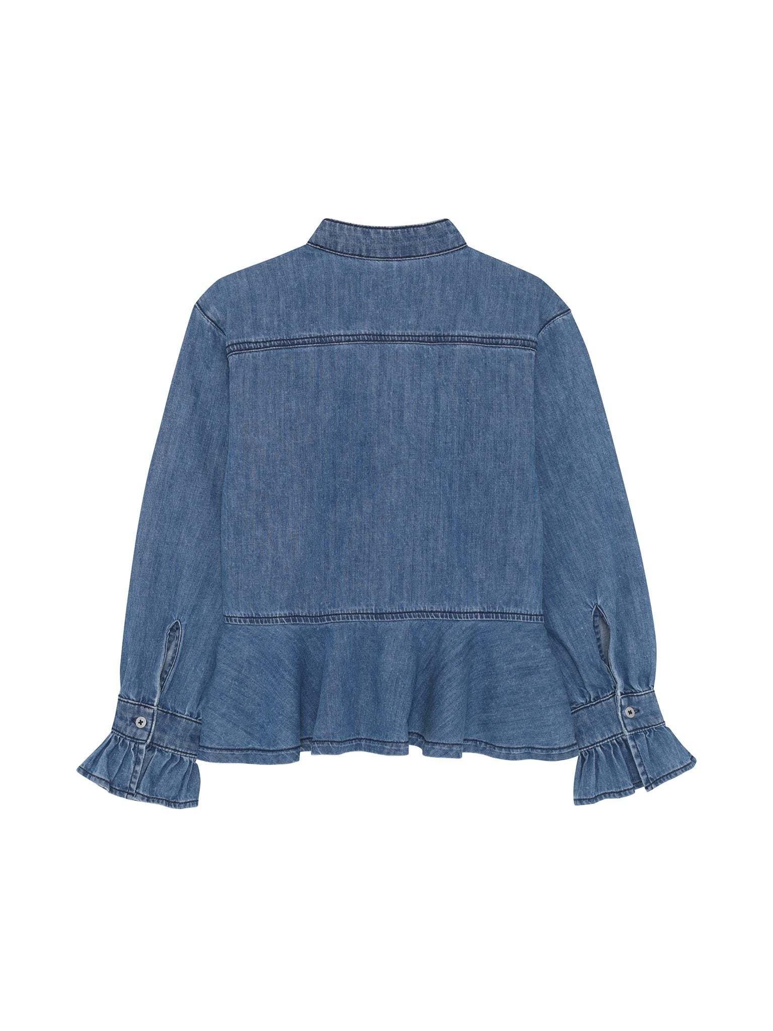 DL1961 Kids girls' Simona top in Blue Dream, ghost product image, back view