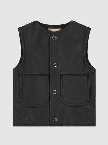 【試着のみ】HIAND Stitched Vest ブラック Vicki Vest | Obsidian | DL1961 Premium Denim