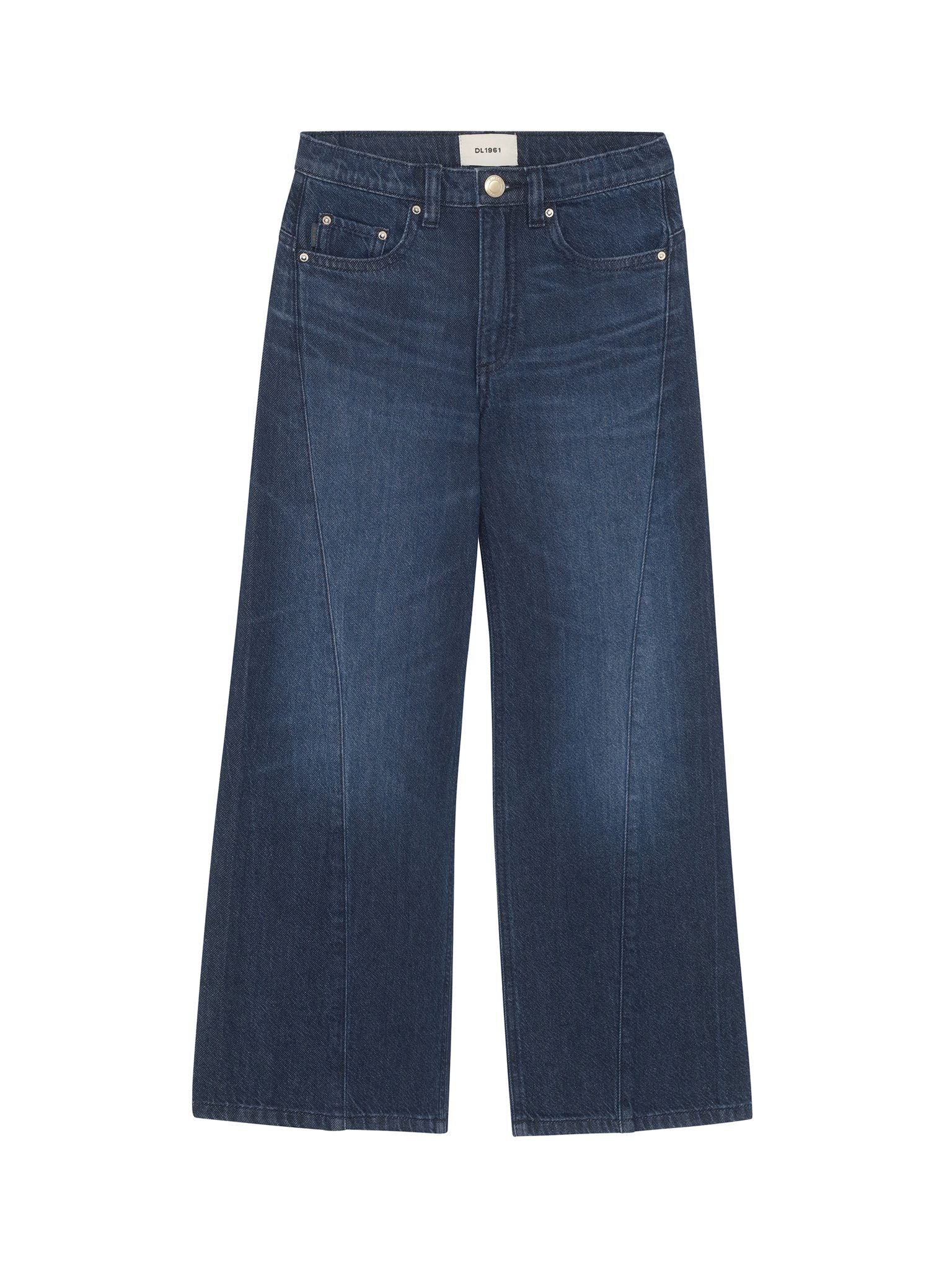DL1961 Kids girls' Frankie low-slung jeans in Deep Water, ghost product image, front view