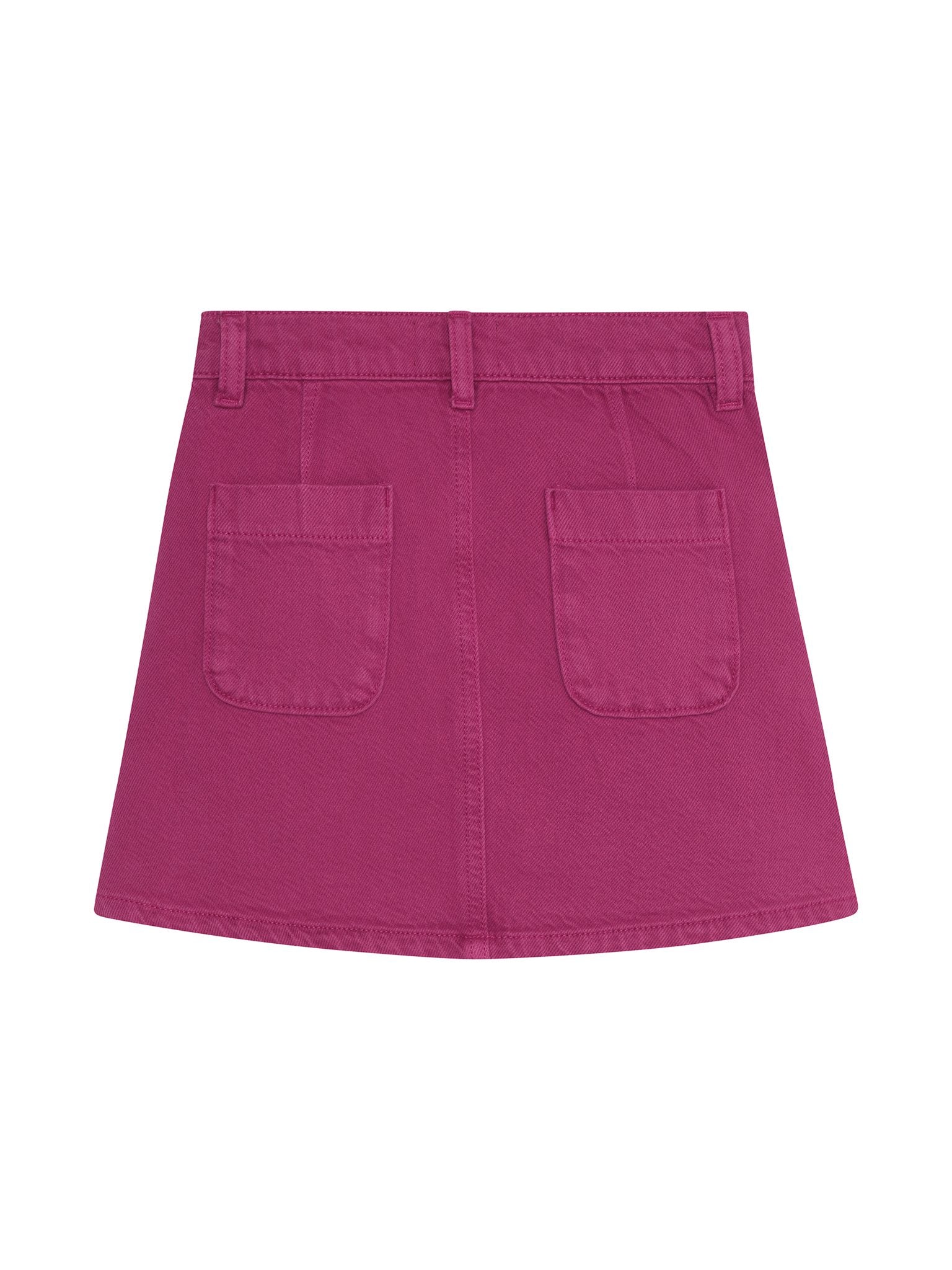 DL1961 Kids girls' Jenny skirt in Sugar Blush, ghost product image, back view