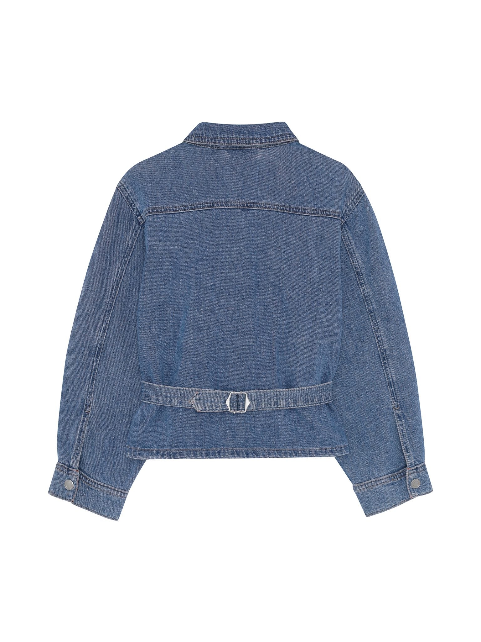 DL1961 Kids girls' Simona top in Indigo Rose, ghost product image, back view