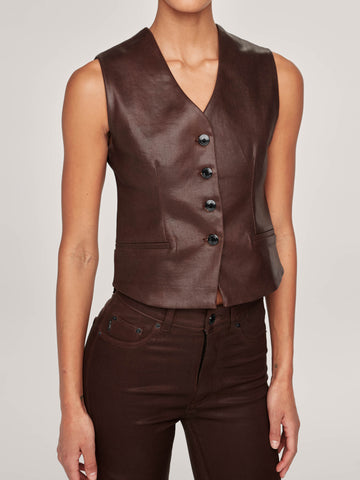 Tailored Vest | Walnut Coated