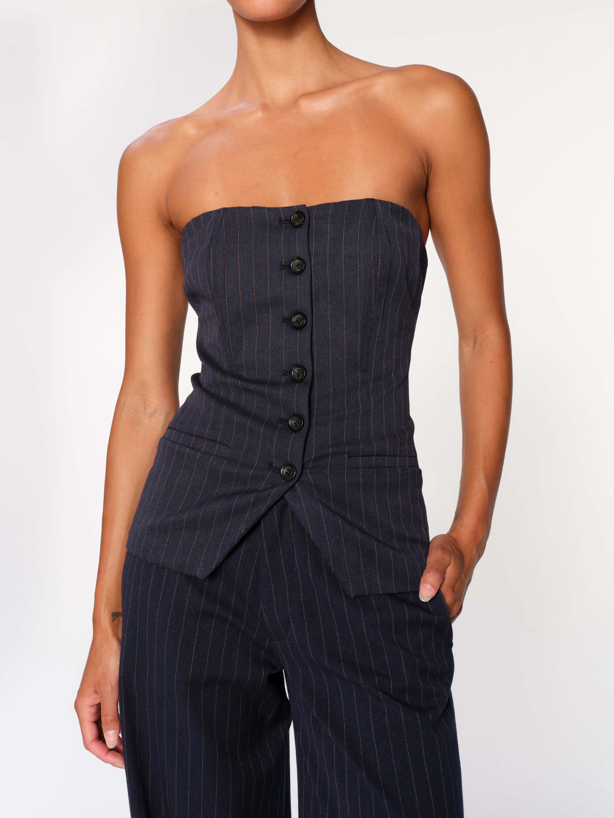 Bustier | Pinstripe