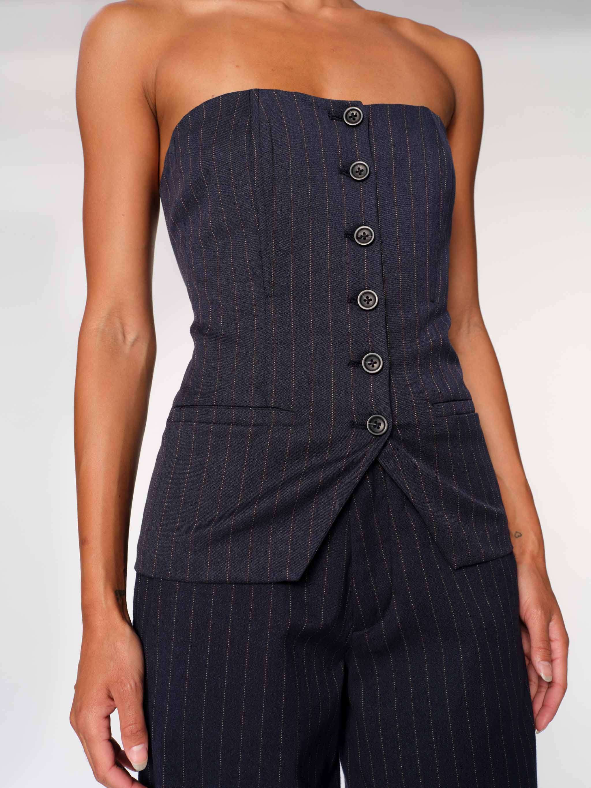 Bustier | Pinstripe