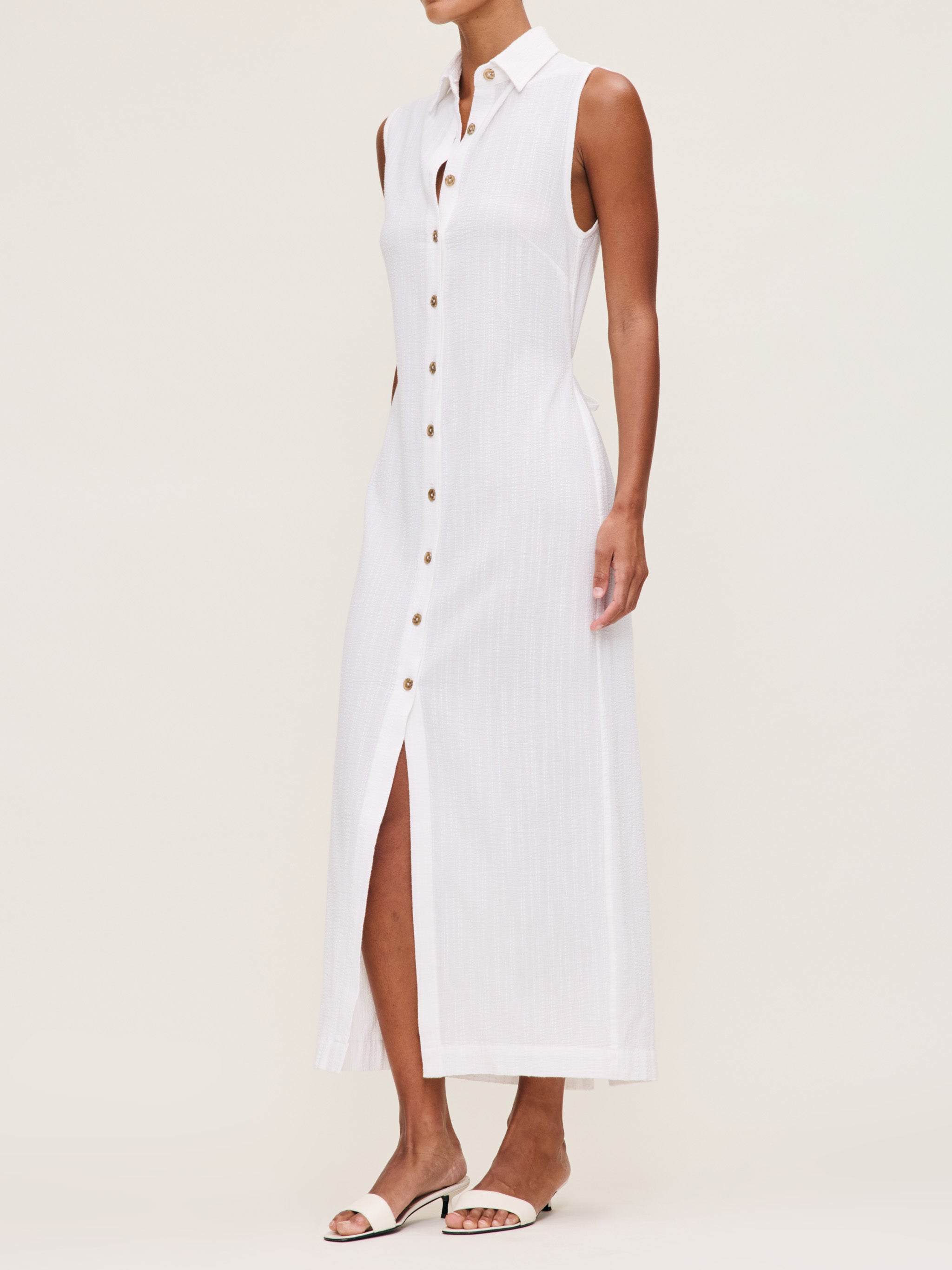 women's white dress