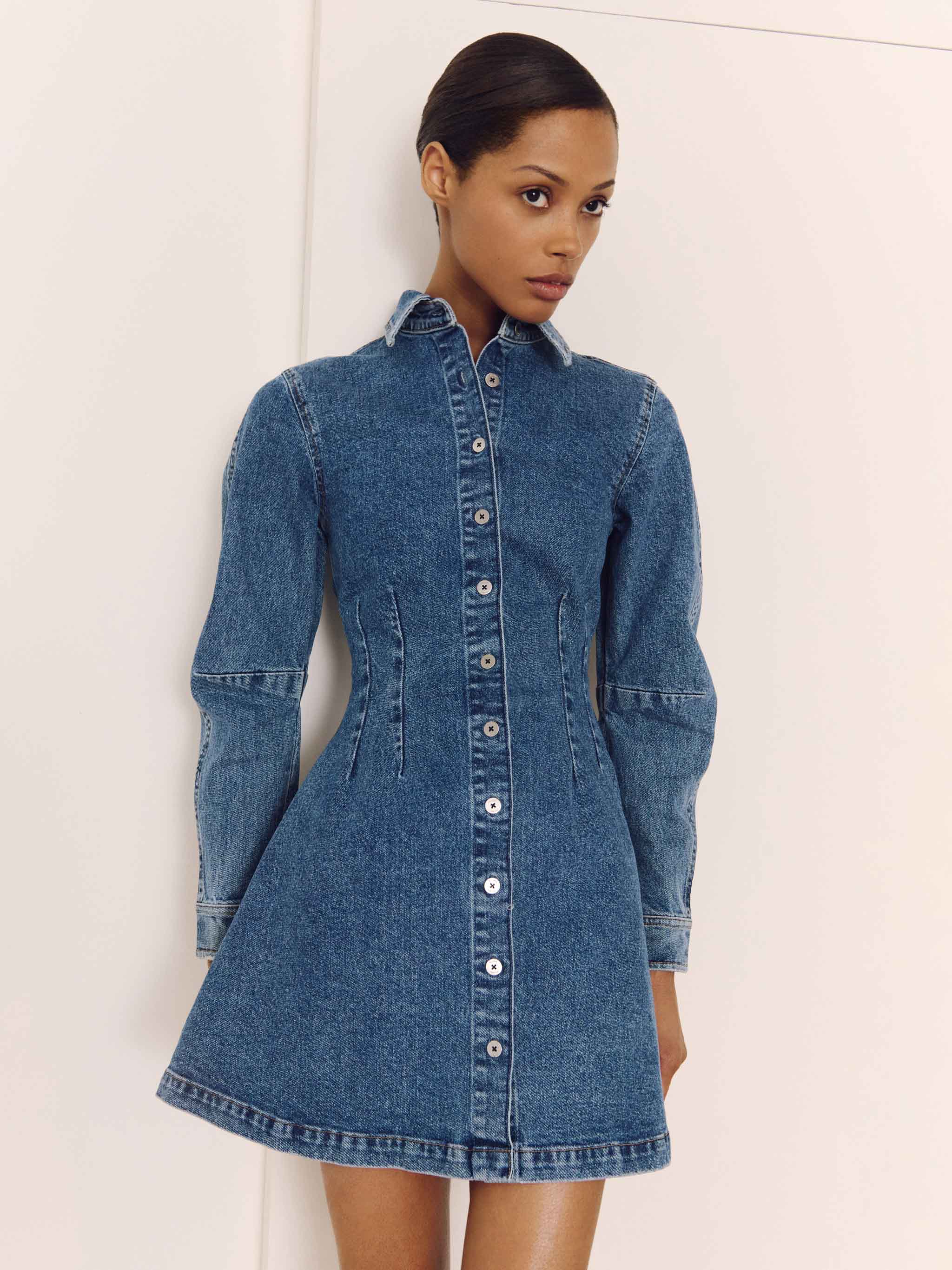 Joice Dress Long Sleeve Mini | Date Night | DL1961 Premium Denim Joice Dress Long Sleeve Mini | Date Night | DL1961 Premium Denim