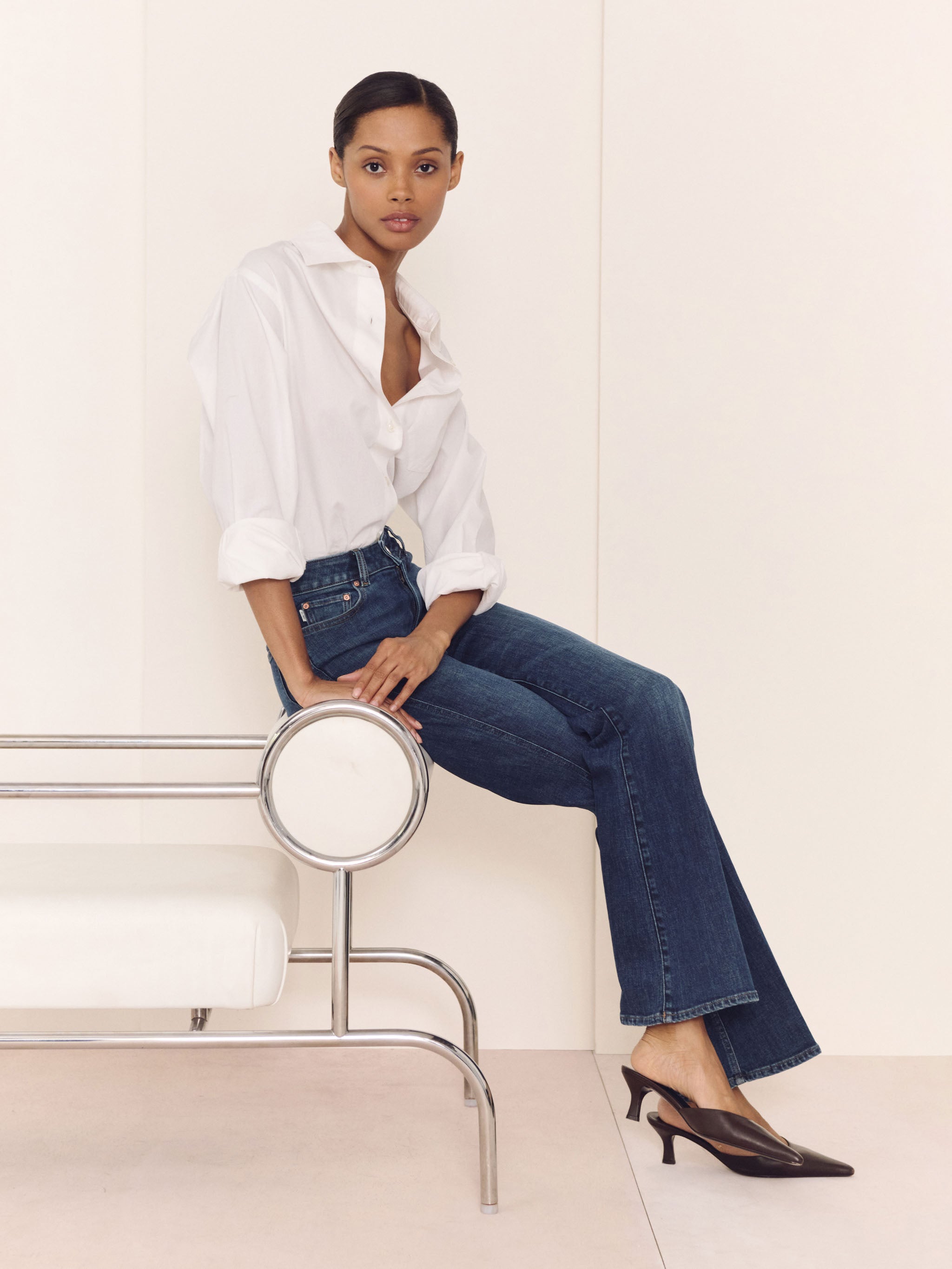 Faye Oversized Shirt | White Poplin