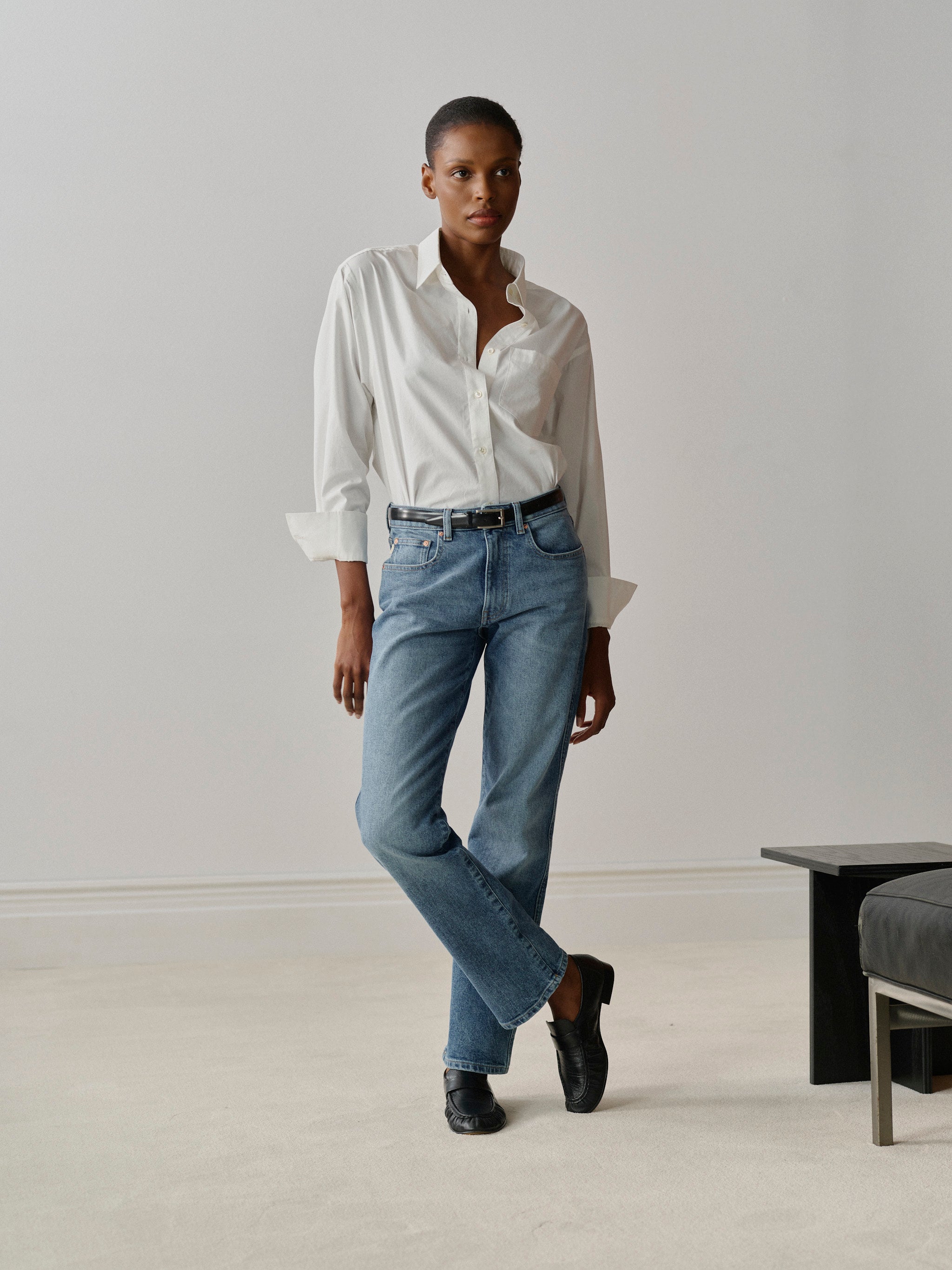 Faye Oversized Shirt | White Poplin