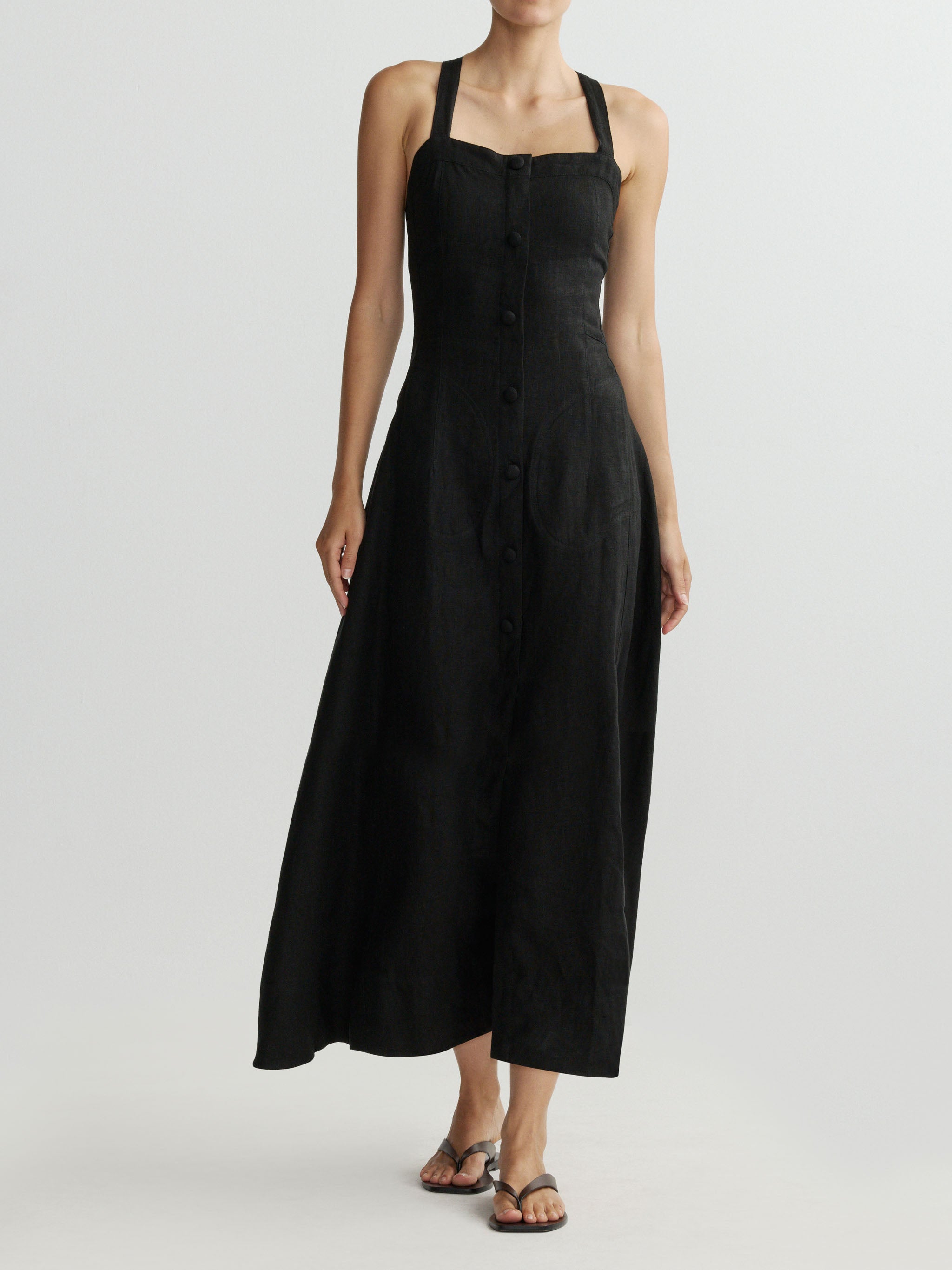 DL1961 Danika Linen Midi Dress | Black | Size S | Shopbop DL1961 Danika Linen Midi Dress | Black | Size S | Shopbop