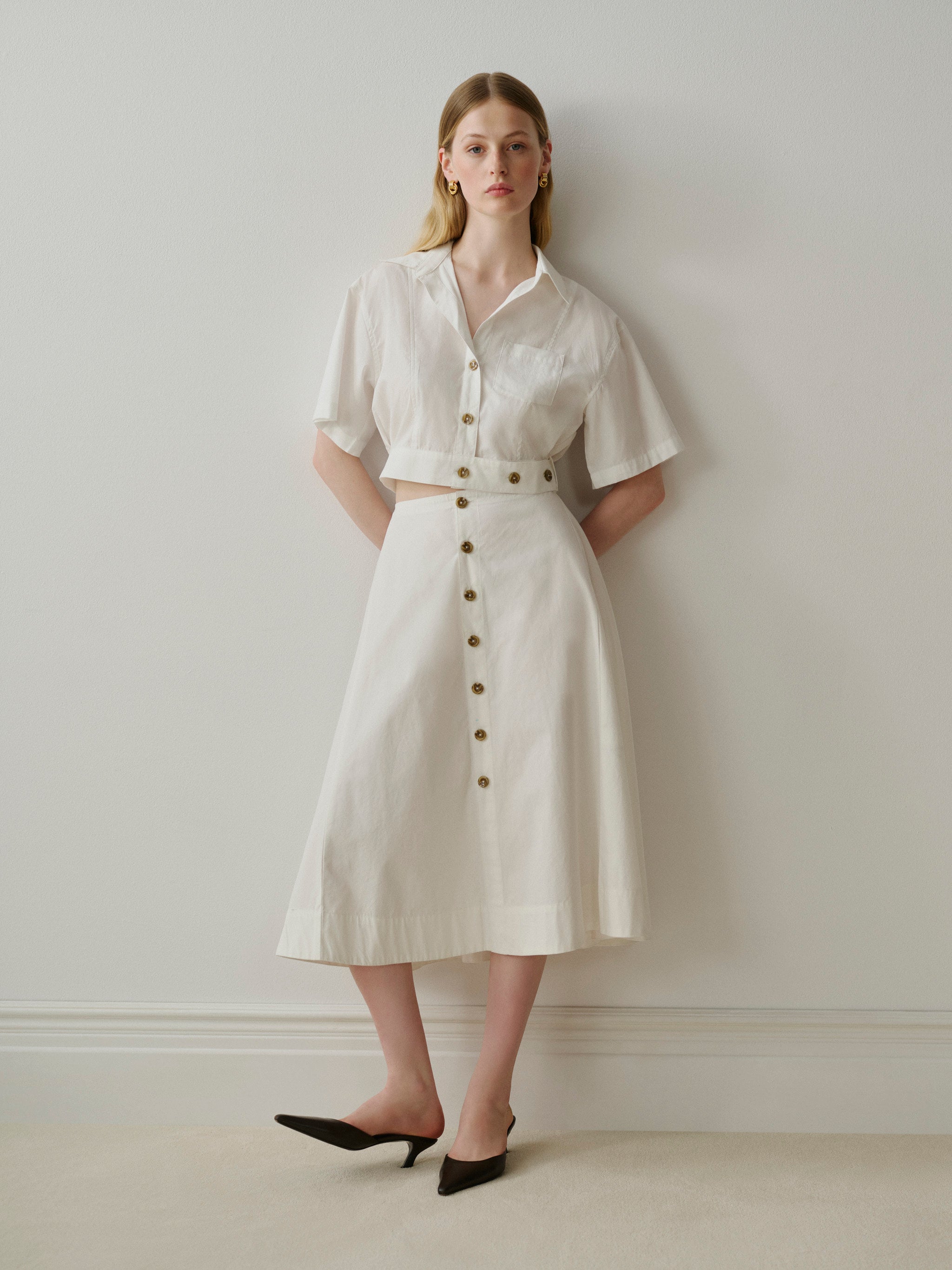 Myla Top | White Poplin